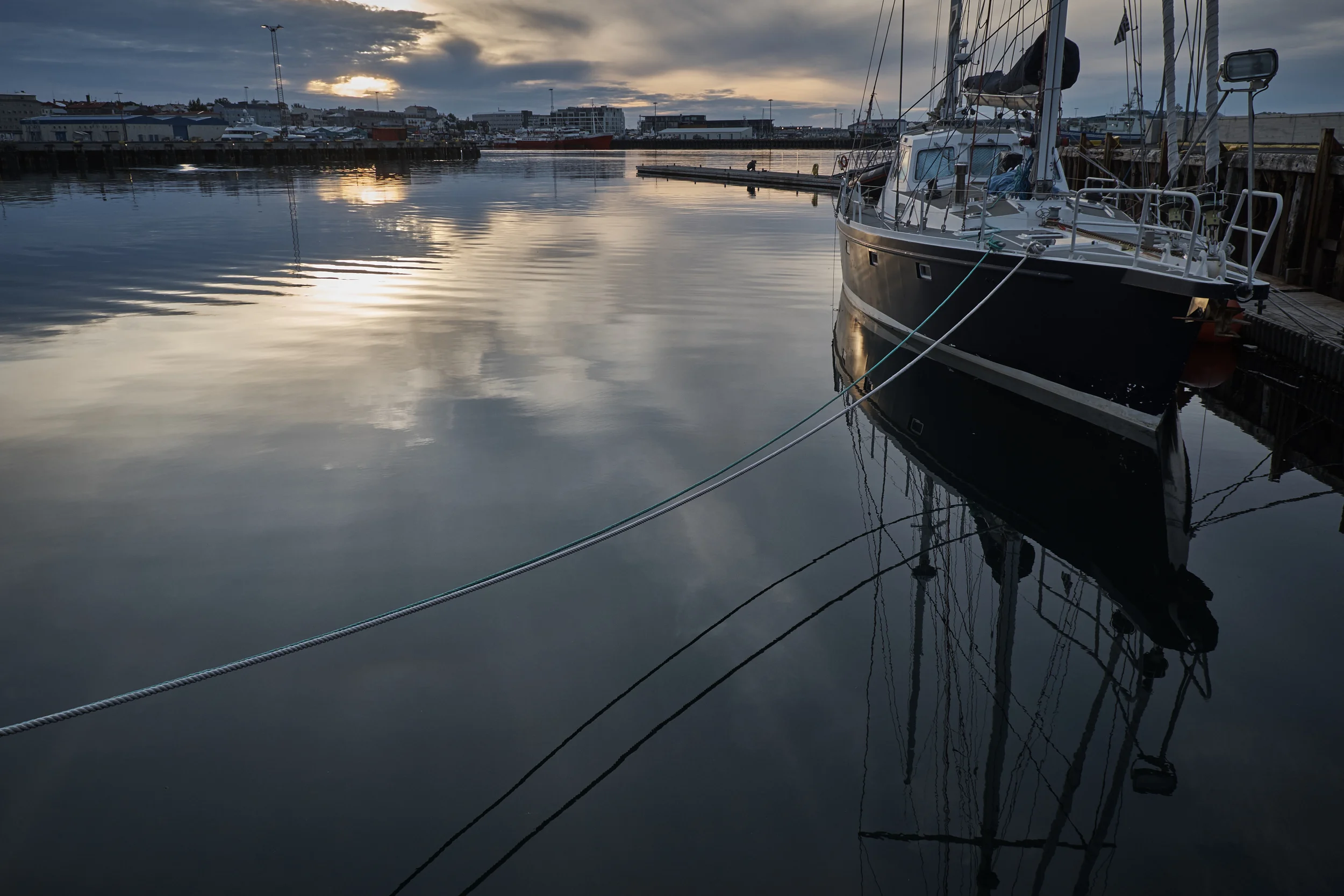 Moored in Reykjavik Harbour