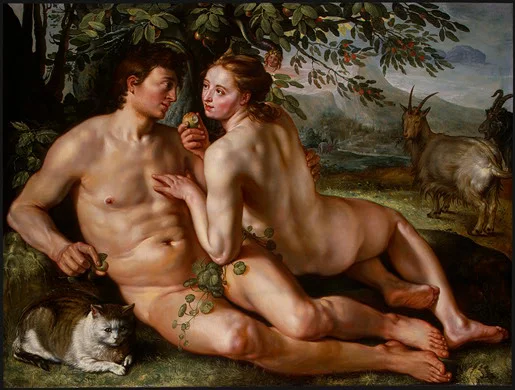 Hendrick Goltzius, The Fall of Man . Oil on canvas, 1616.