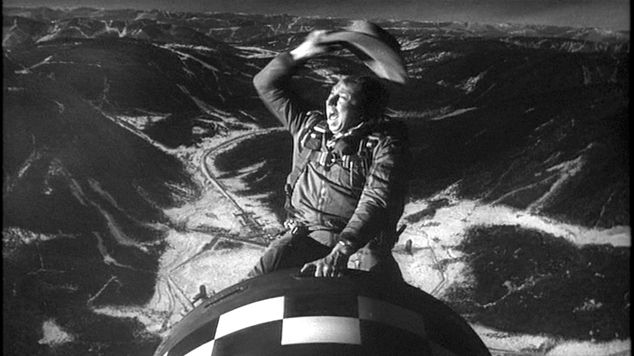 Actor Slim Pickens in a still from Dr. Strangelove . Columbia Pictures, 1964.