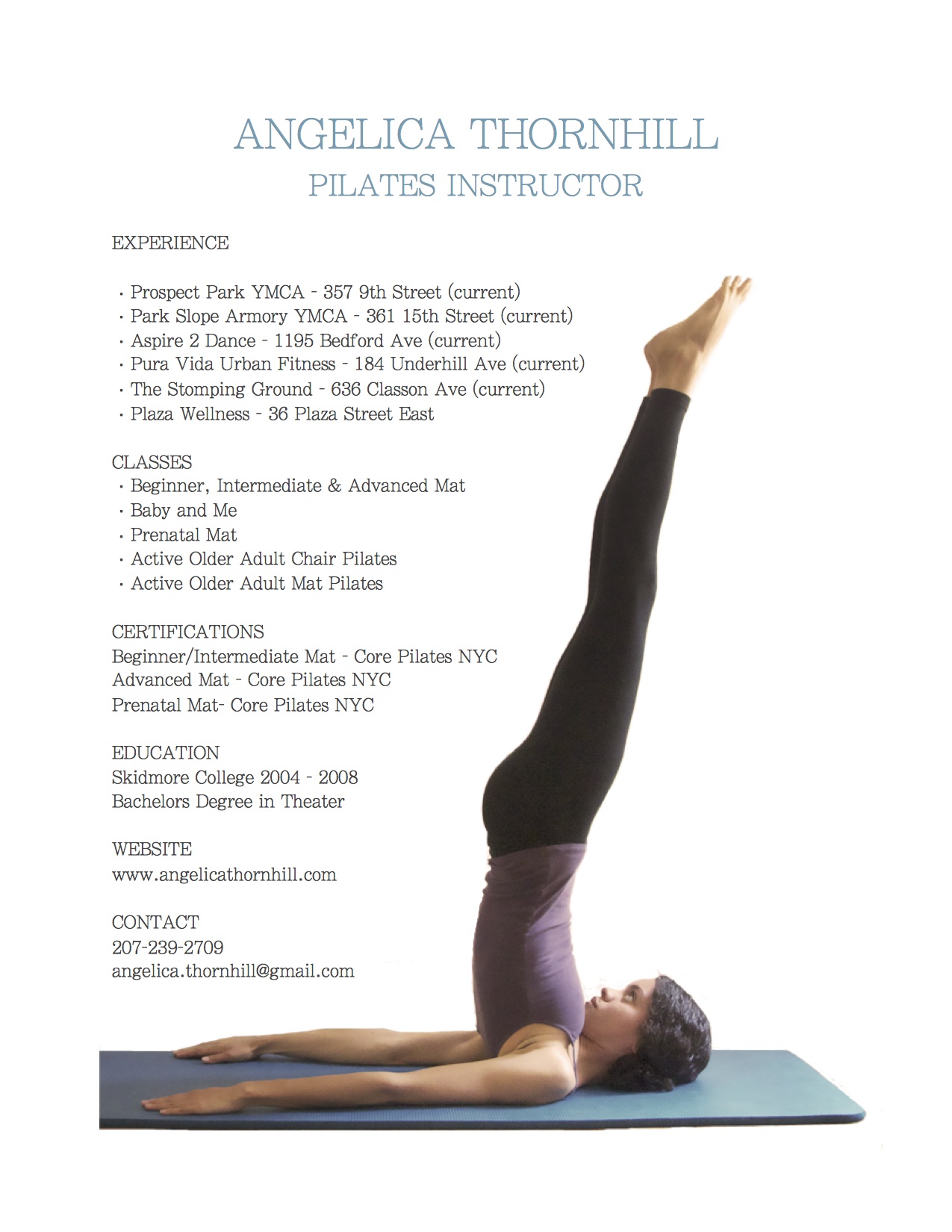 Resume At Pilates