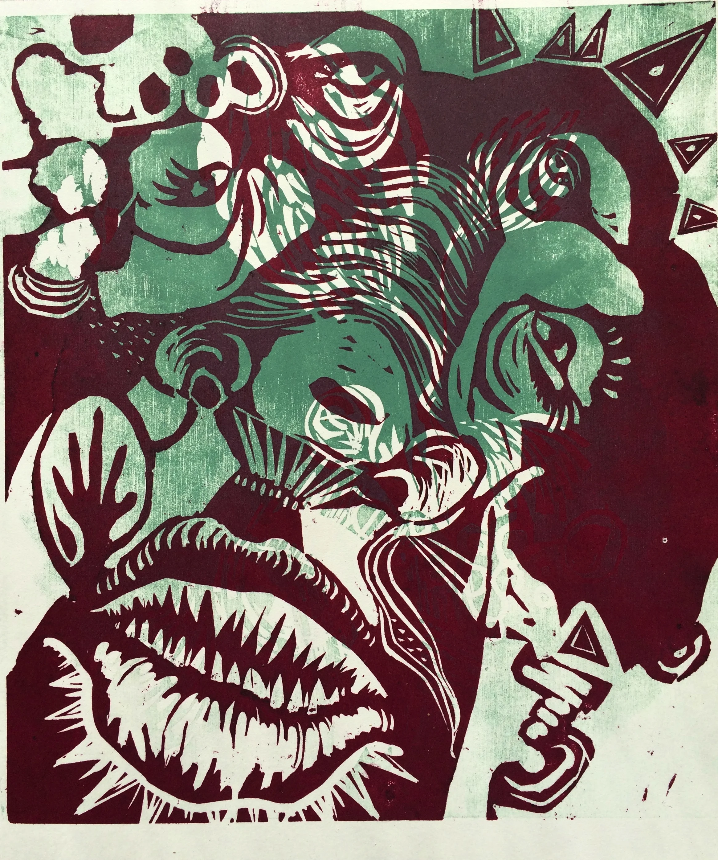 Double Woodblock Print 1