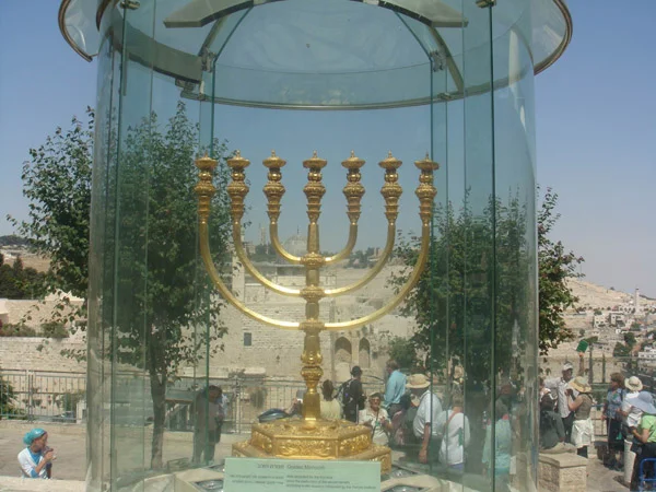 Life-size Menorah prepared for the new Temple to come.