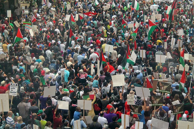 Protest in solidarity with Gaza in Chicago