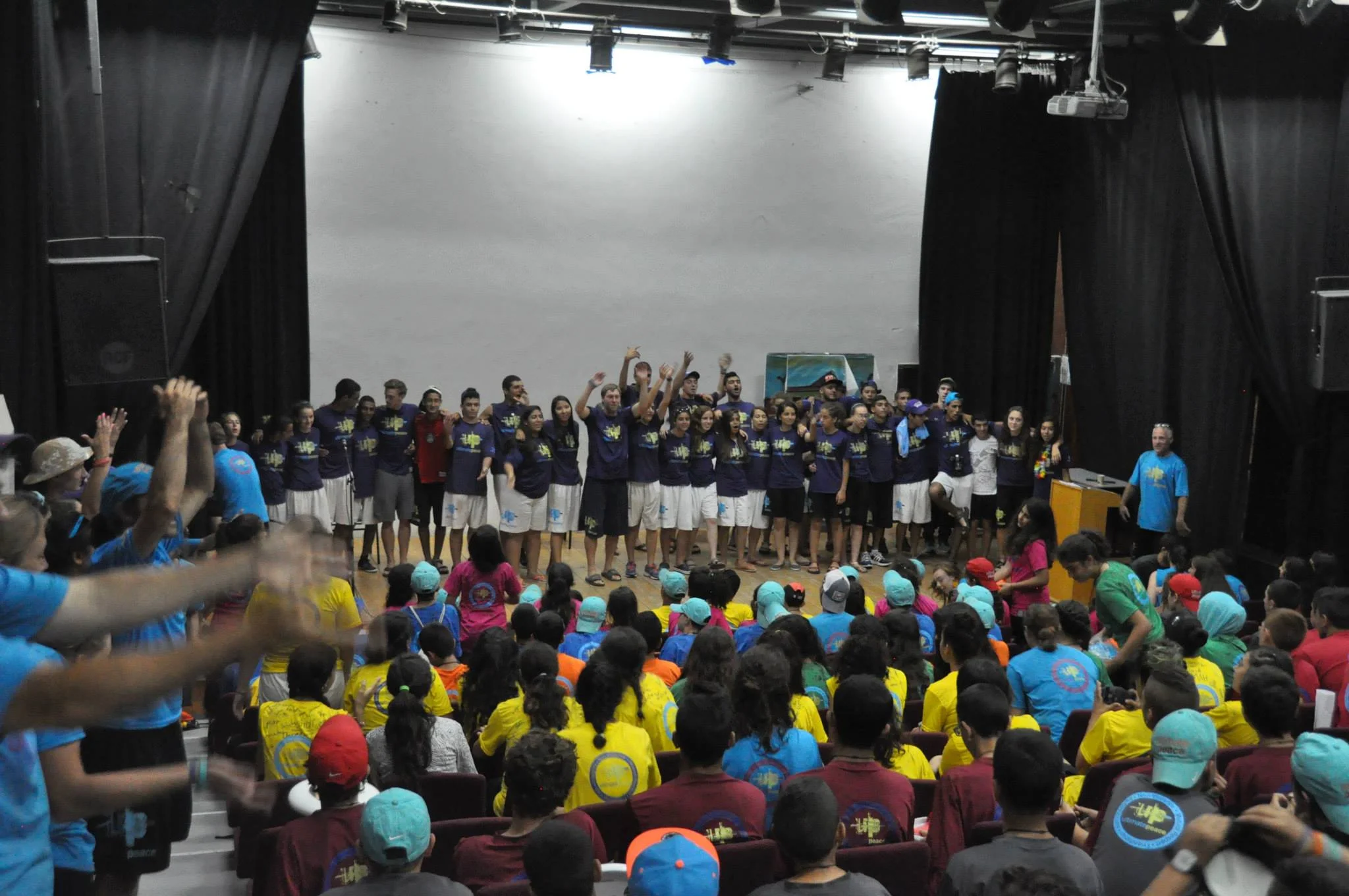 Kfar Silver Students on stage.jpg