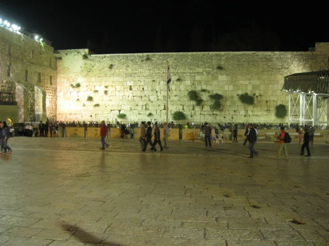 Western Wall at Night
