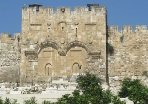 The Eastern Gate, where Jesus will walk through to reach the Temple Mount at His Second coming.