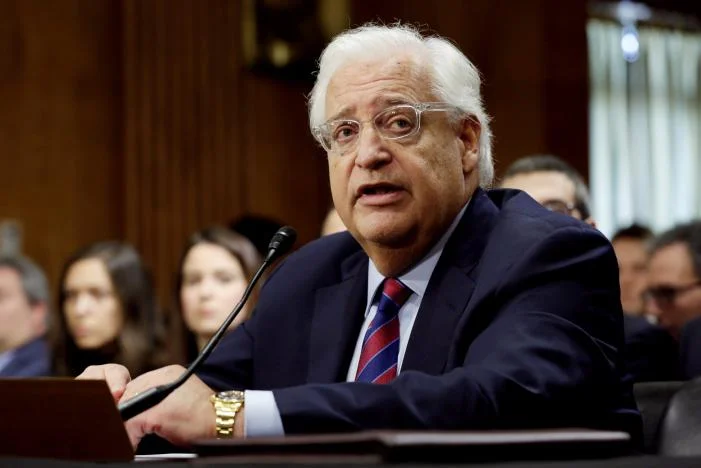 FILE PHOTO -- David Friedman testifies before a Senate Foreign Relations Committee hearing on his nomination to be U.S. ambassador to Israel, on Capitol Hill in Washington, U.S., February 16, 2017. REUTERS/Yuri Gripas/File Photo