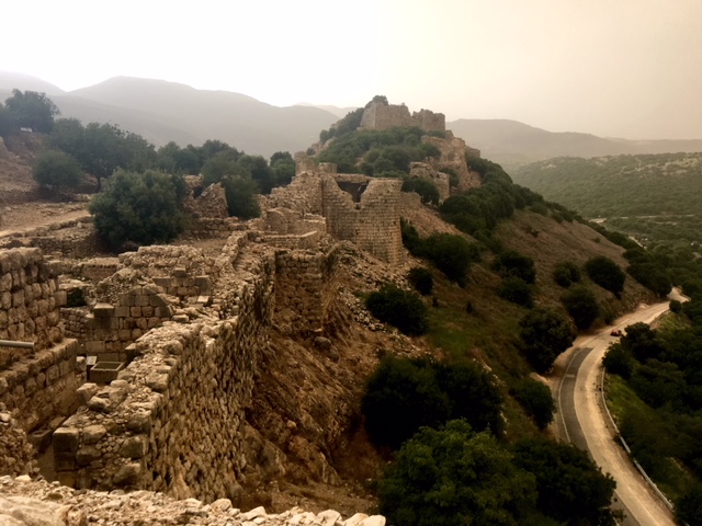 Nimrod's Fortress with the Road to Damascus to the right
