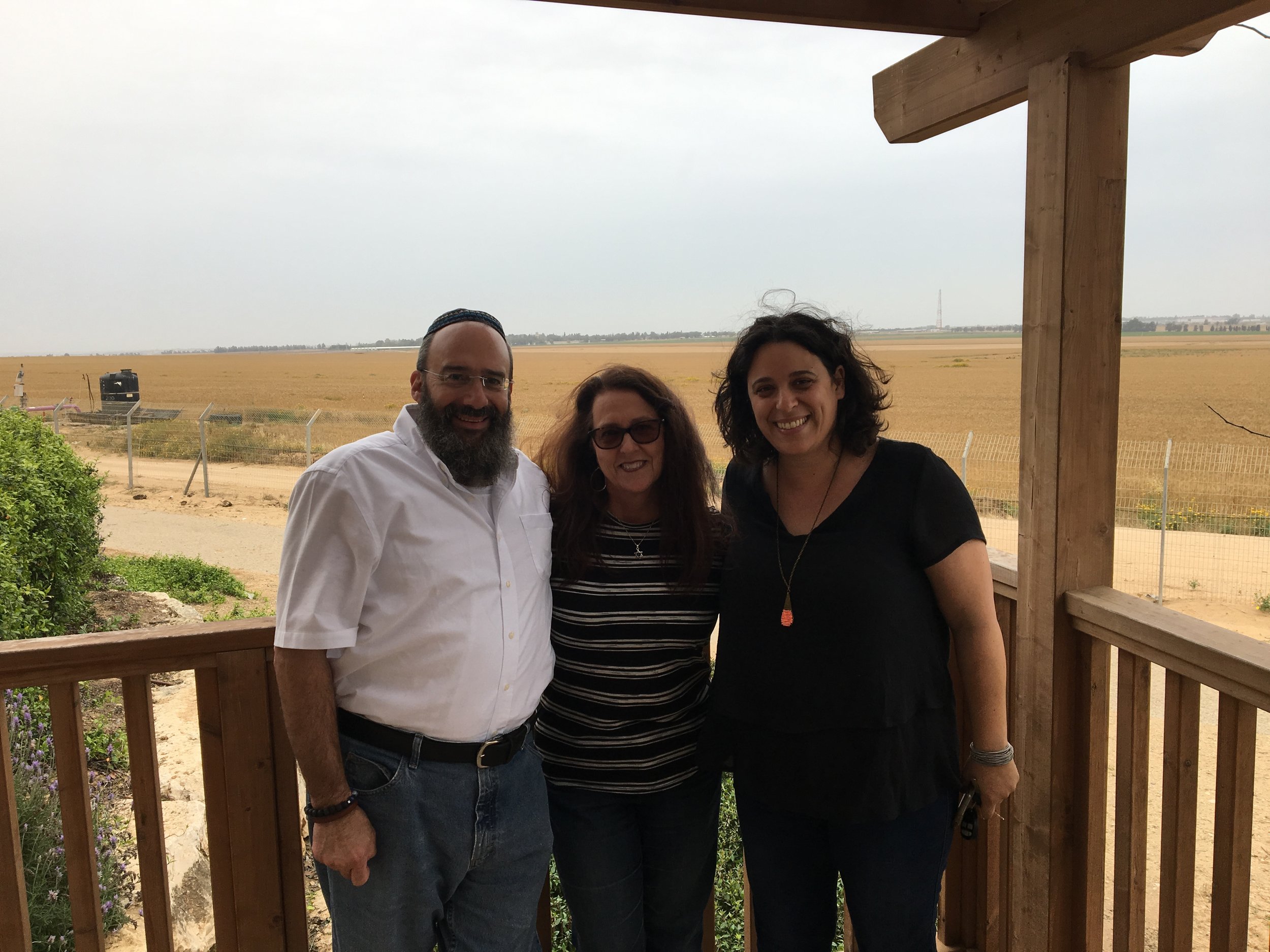 Shmuel Bowman, Deby Brown and Limor Eilat are standing less than a mile from the Gaza border.