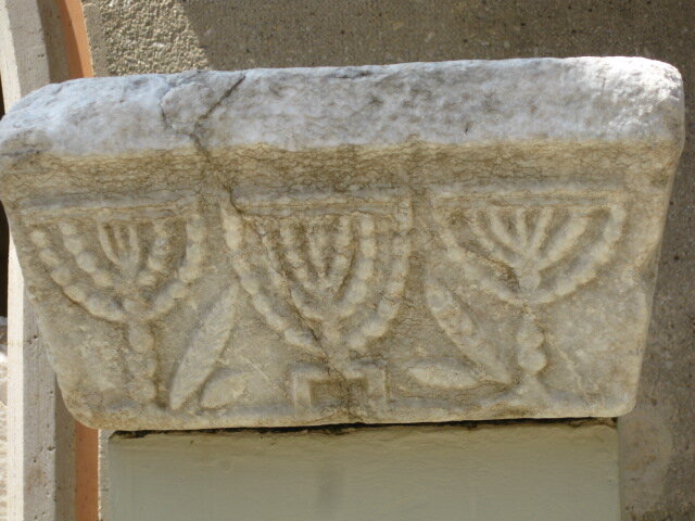  Menorahs etched in stone 