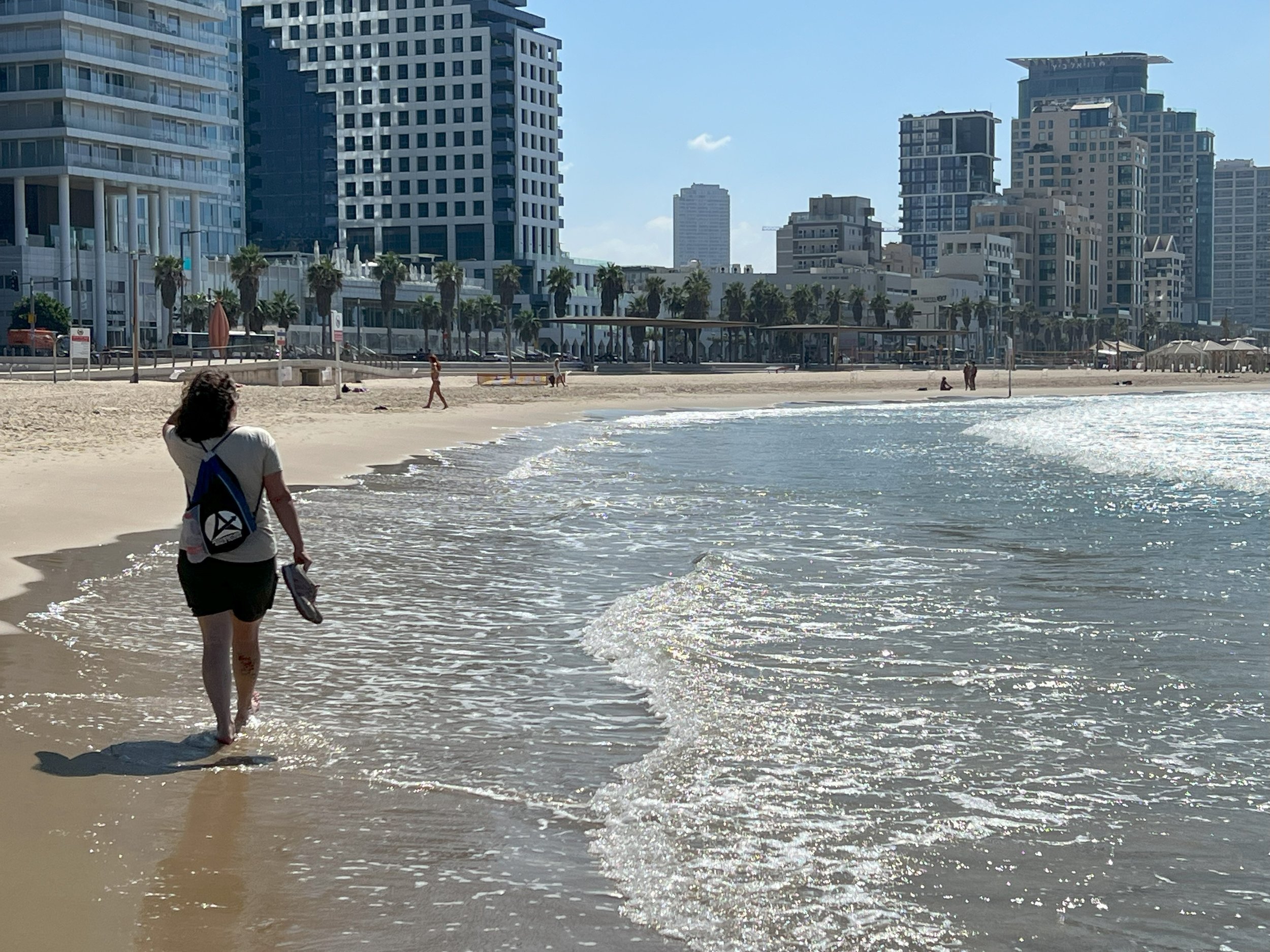 Walk on the Beach in Tel Aviv During the War