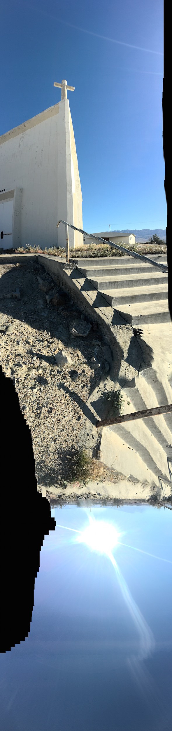 Upright Jesus Photograph, Trona, CA, 9Mar2016 Copyright © Tennyson Woodbridge, 1963 to present