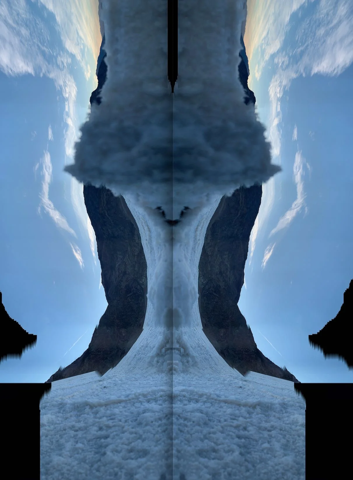 Accretionary Wedge Formation Photograph + digital assembly; Badwater Basin; 18 January, 2019 Copyright © Tennyson Woodbridge, 1963 to present
