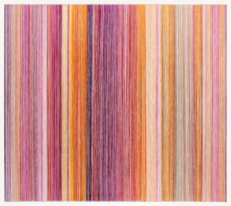    thread drawing 06   2011 rayon thread 51 x 59 inches Private Collection, Kansas City, Missouri 