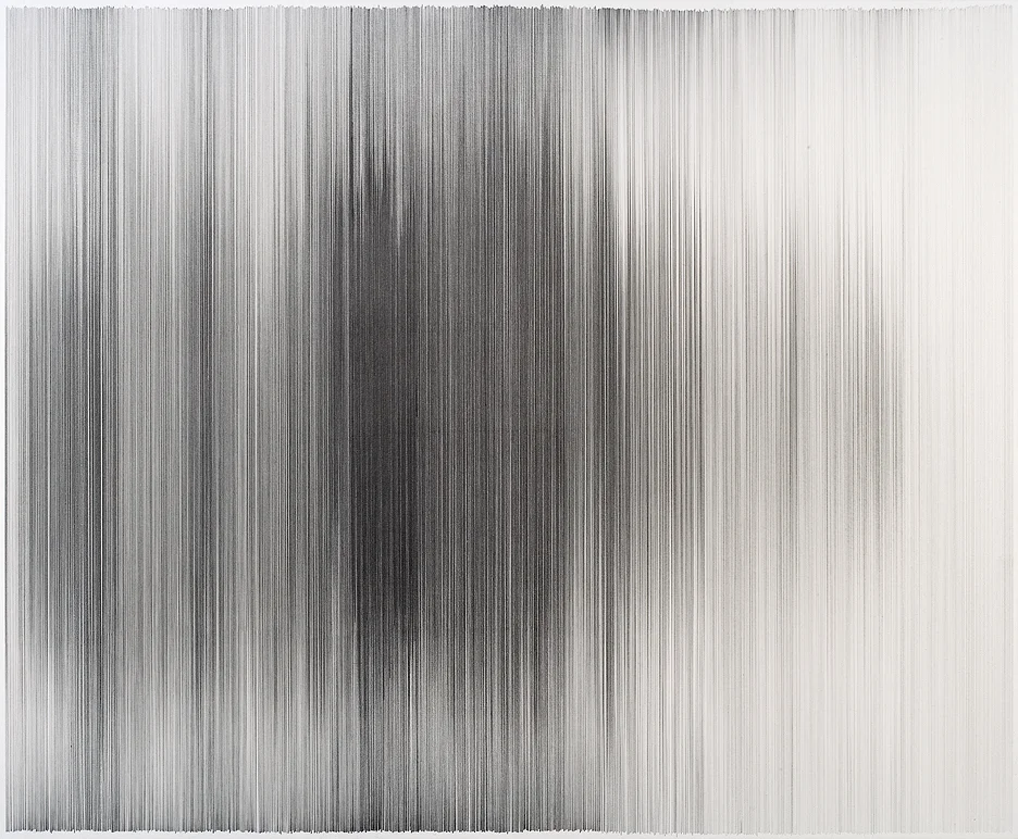 motion drawing 05 2009 graphite on cotton board 34 by 28 inches