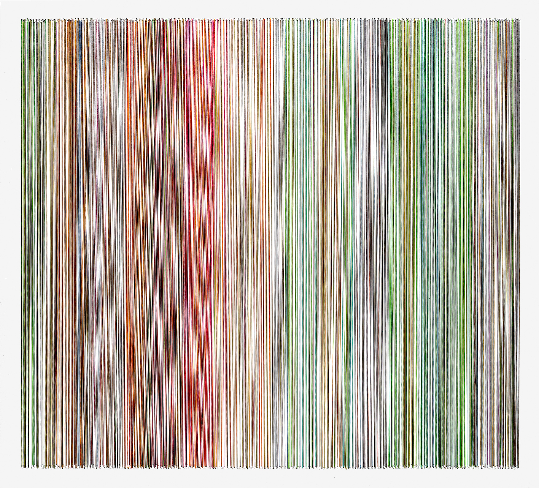    thread drawing 18   2013 rayon thread 28 x 31 inches Private Collection, Mission Hills, Kansas  