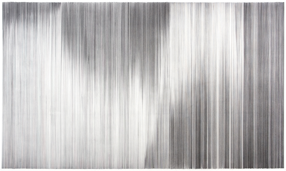 parallel 11 2007 graphite on cotton mat board 70 by 42 inches shown in Apparently Invisible Selections Spring 2009 at The Drawing Center, New York, NY Collection of TPF Gas Services, Dallas, TX
