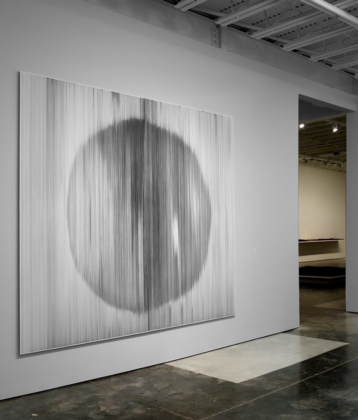 parallel 12 (round) 2009 graphite on cotton mat board 9 by 10 feet Private collection, Dallas, TX