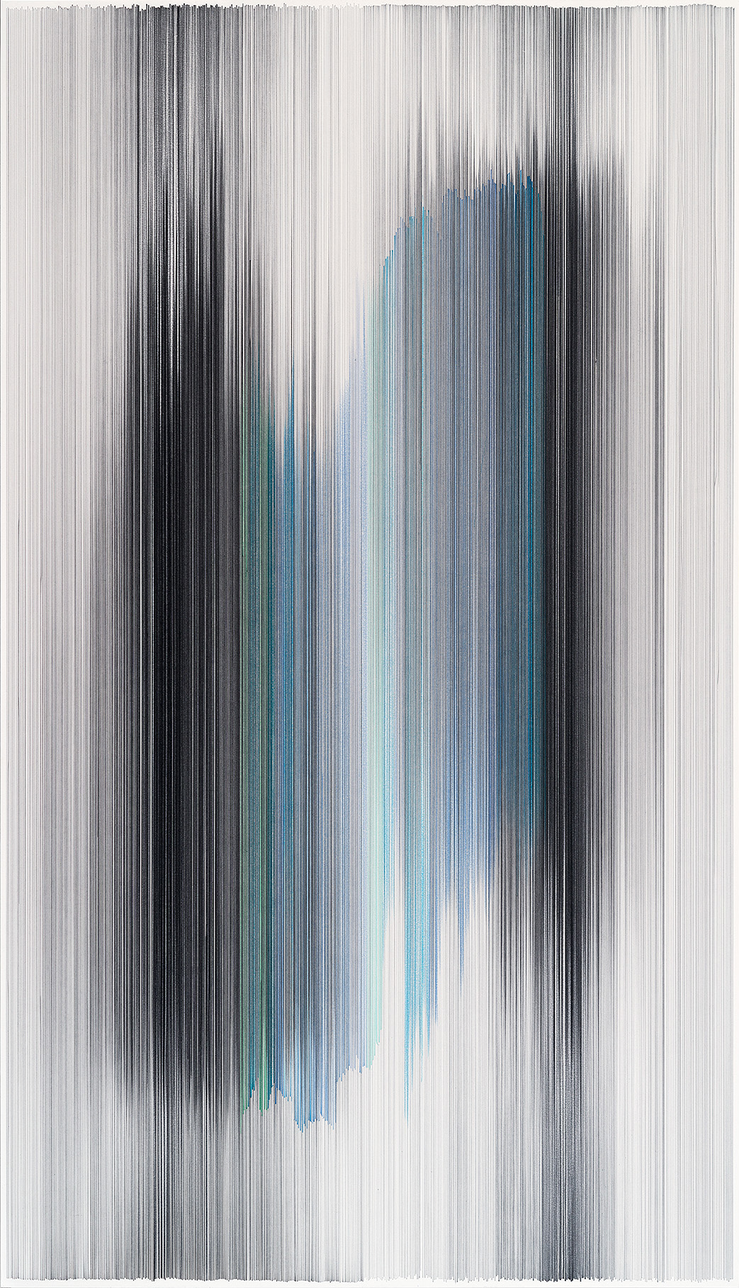 parallel 41 2014 graphite & colored pencil on mat board 34 by 59 inches