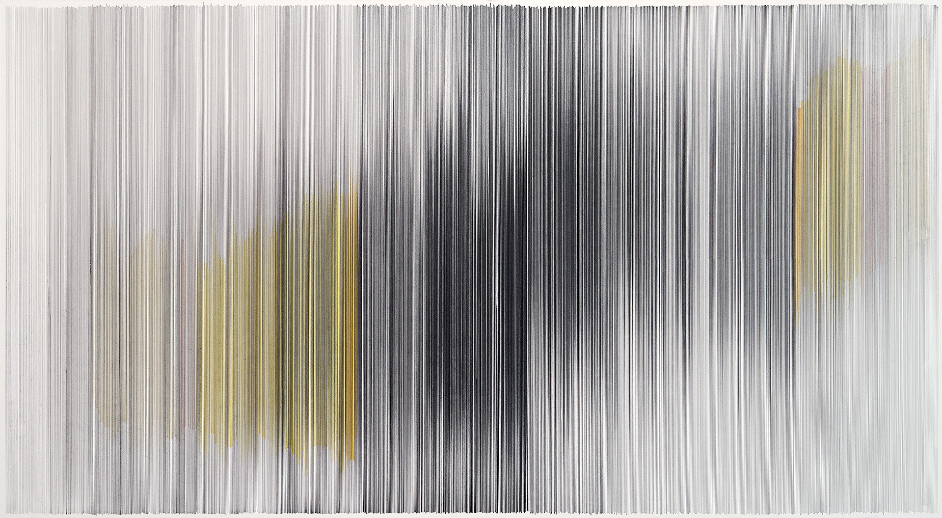 motion drawing 33 2014 graphite & colored pencil on mat board 40 by 22 inches
