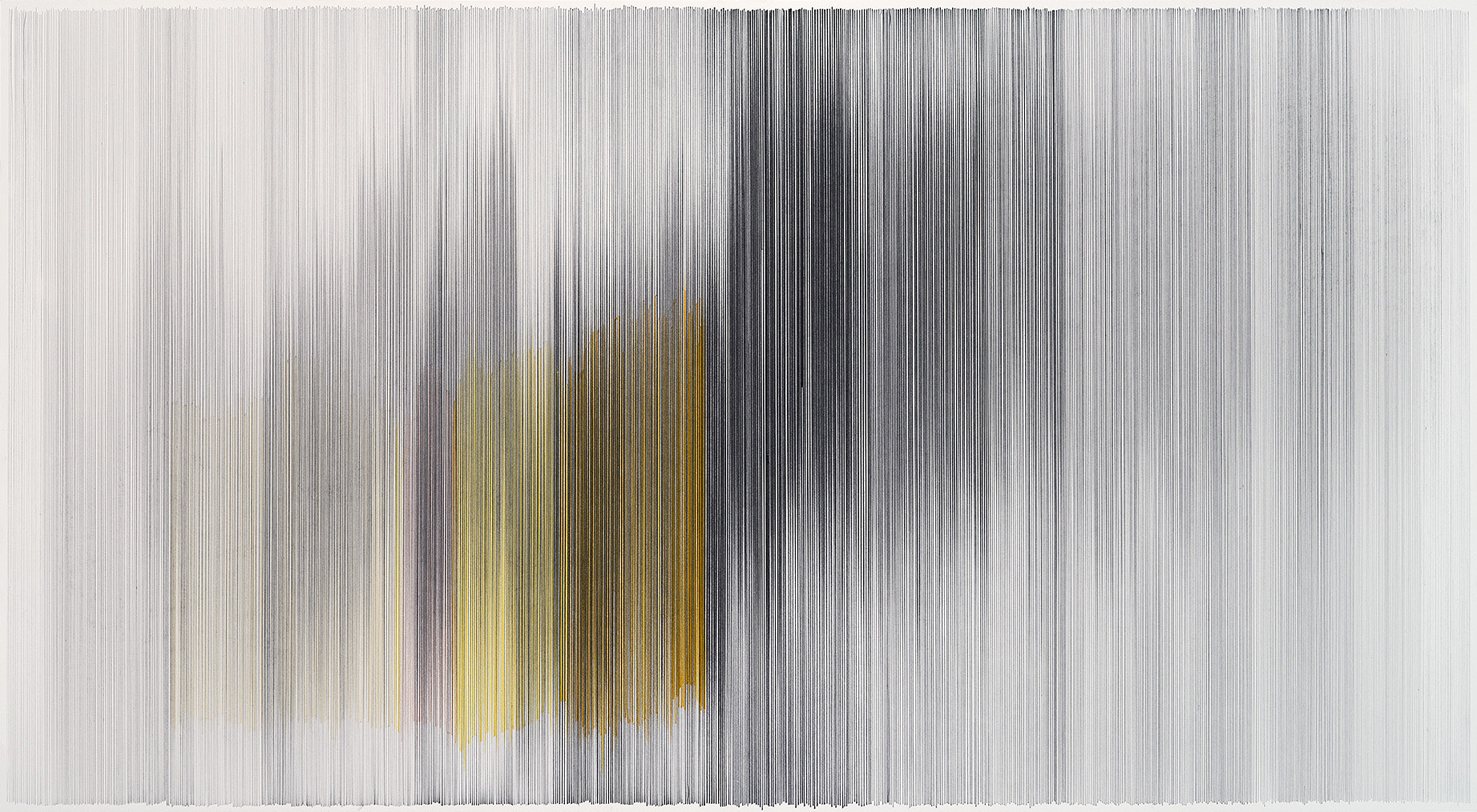 motion drawing 35 2014 graphite & colored pencil on mat board 40 by 22 inches
