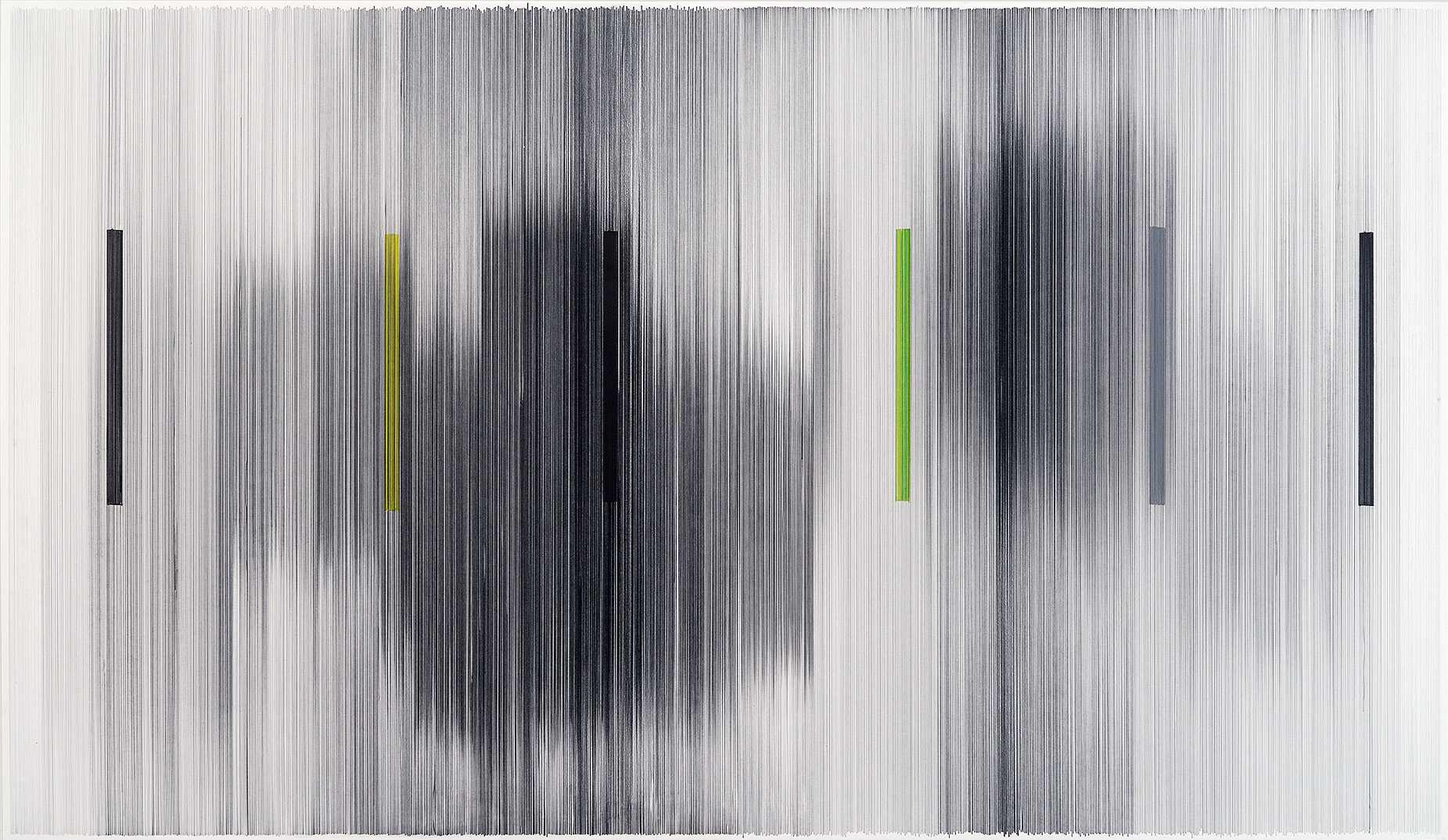 notations 03 2014 graphite & colored pencil on mat board 34 by 59 inches