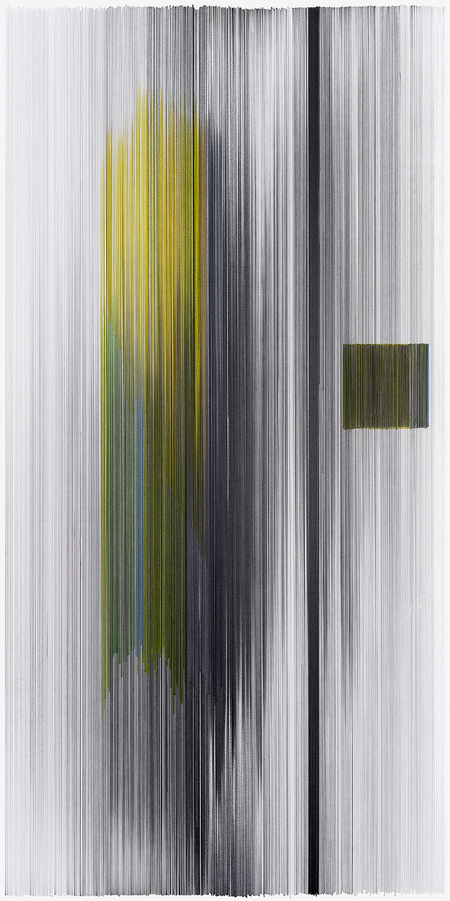 notations 08 2014 graphite & colored pencil on mat board 20 by 40 inches