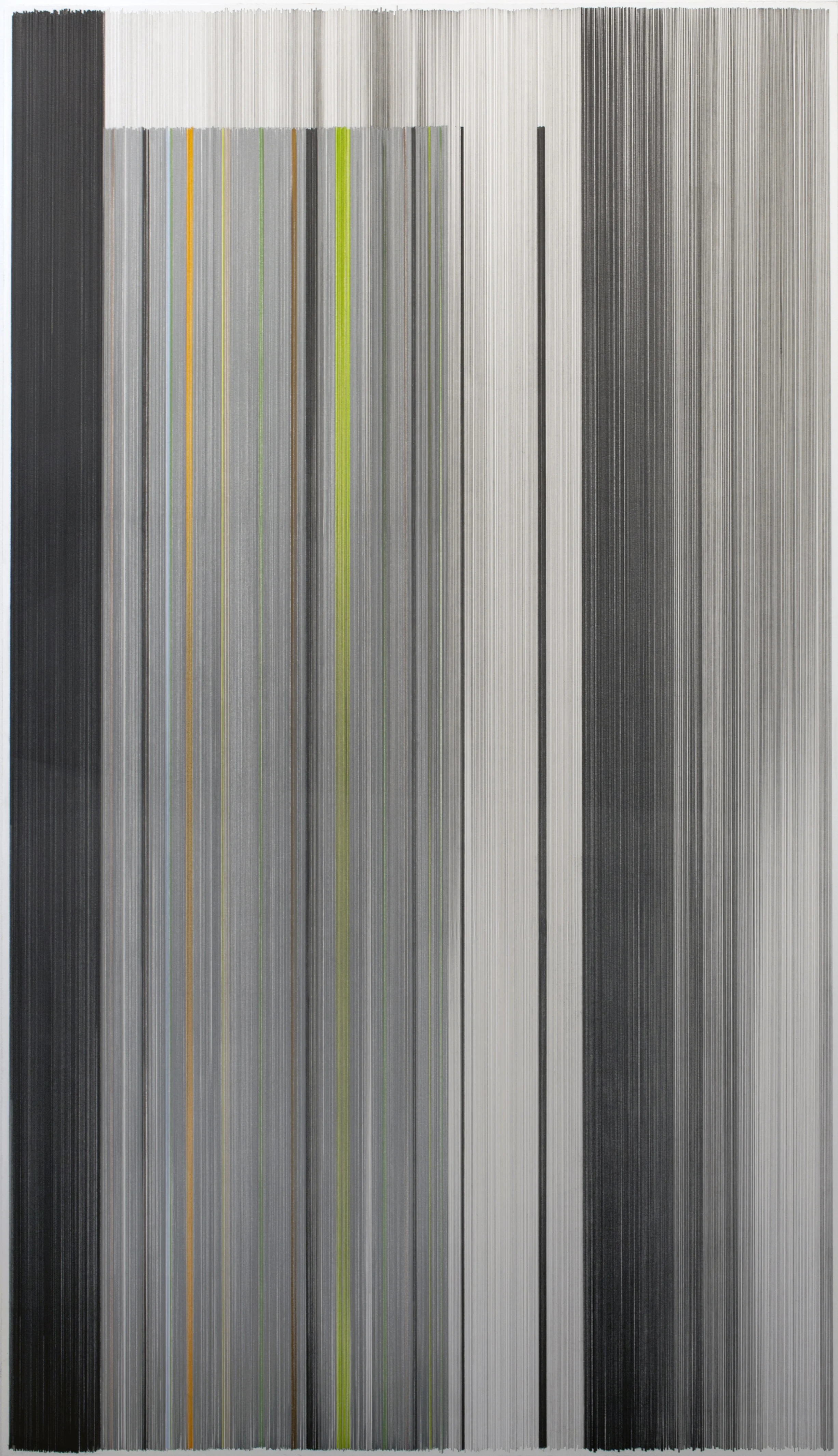unfold 13 2016 graphite & colored pencil on mat board 34 by 59 inches