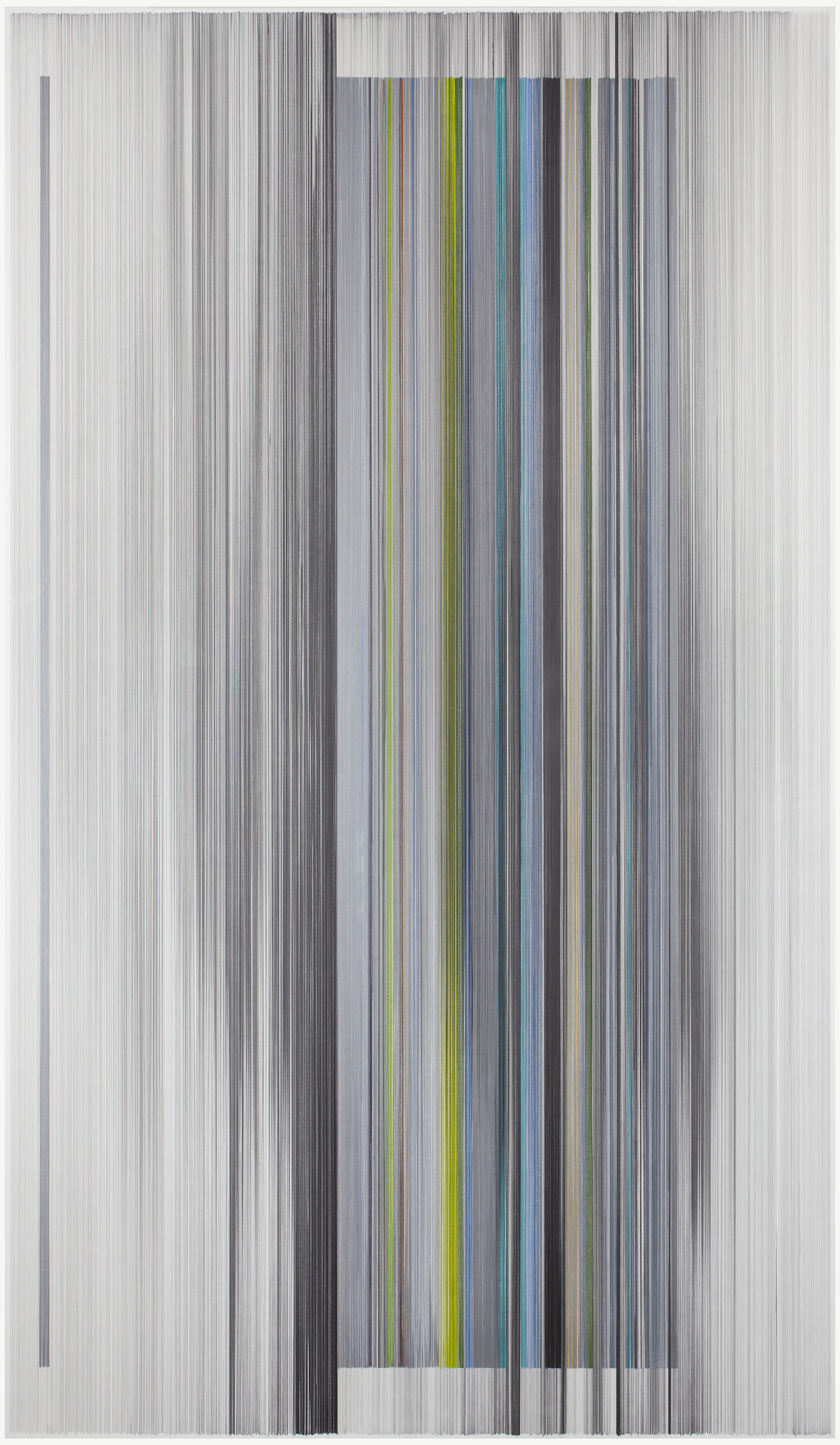 unfold 21 2016 graphite & colored pencil on mat board 59 by 102 inches