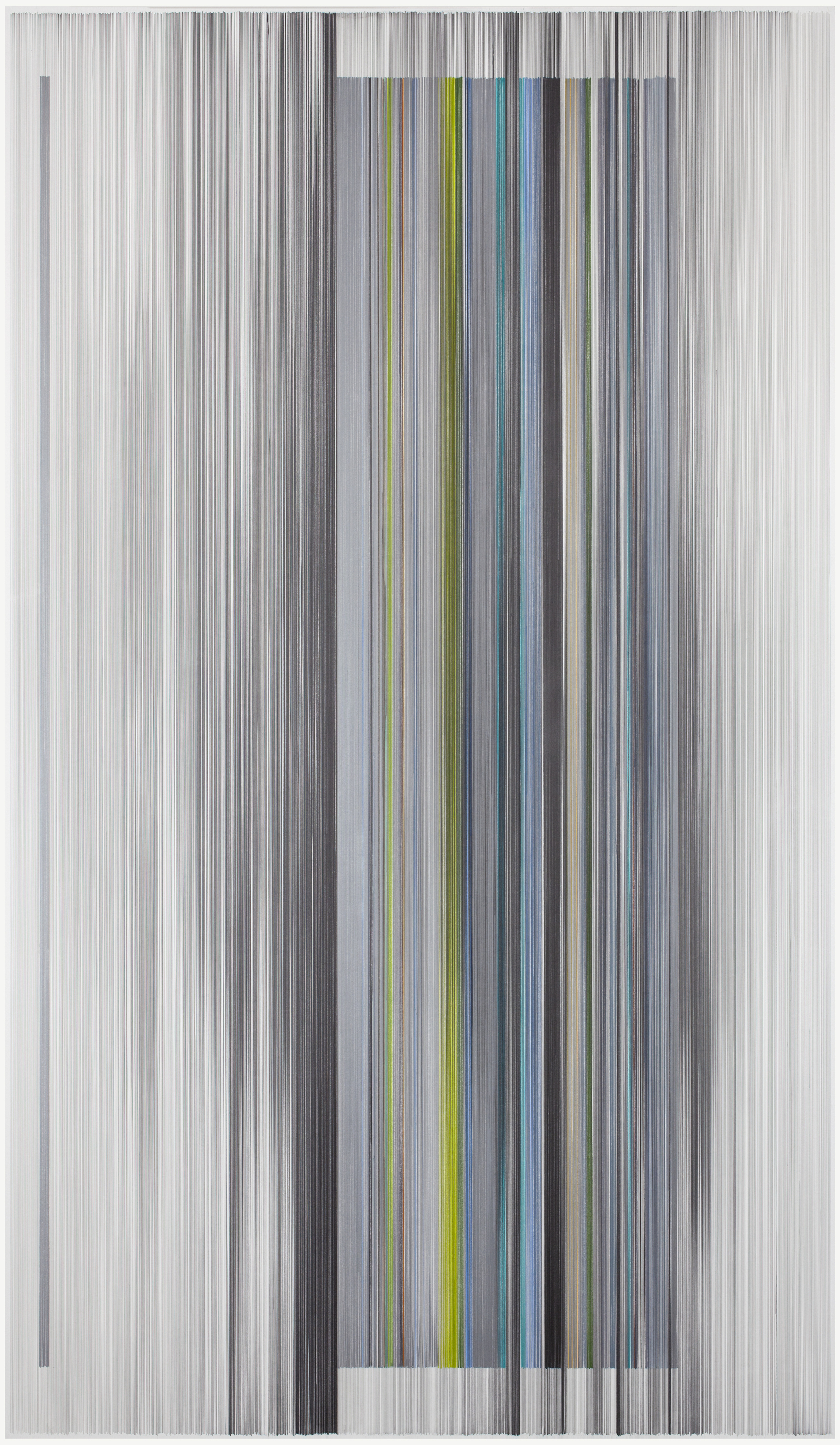   unfold 21   2016 graphite and colored pencil on mat board 102 x 59 inches 