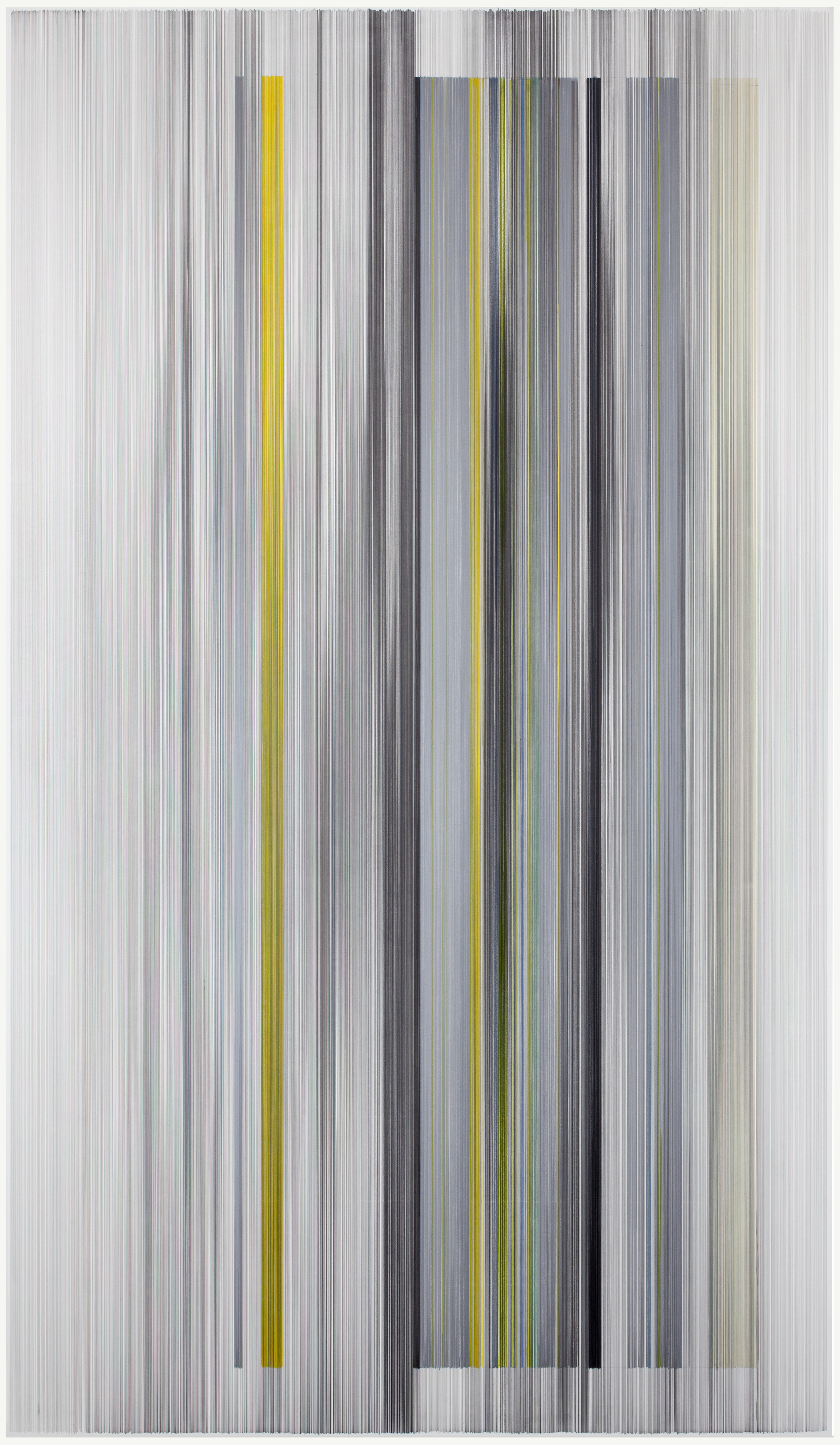    unfold 22   2016 graphite and colored pencil on mat board 102 x 59 inches 