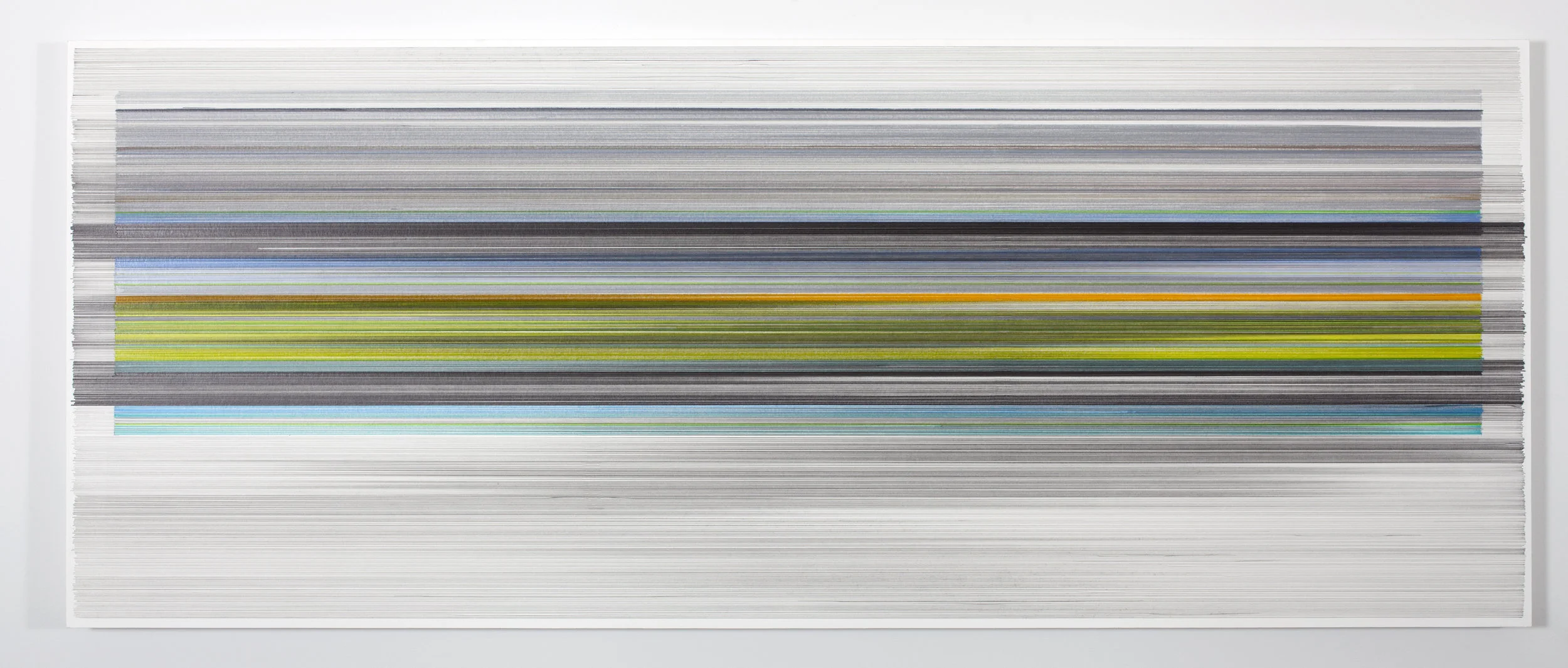 folding drawing 06 2016 graphite & colored pencil on mat board 24 by 60 inches
