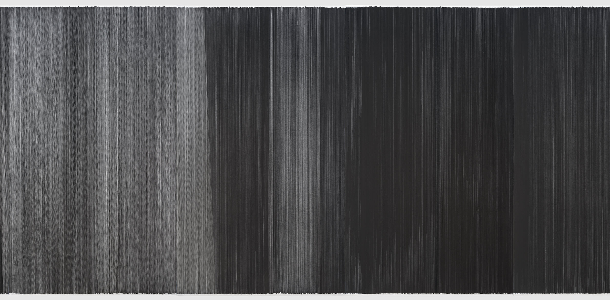    drawn below -   detail 2015 graphite on mat board 31.5 feet x 59 inches 