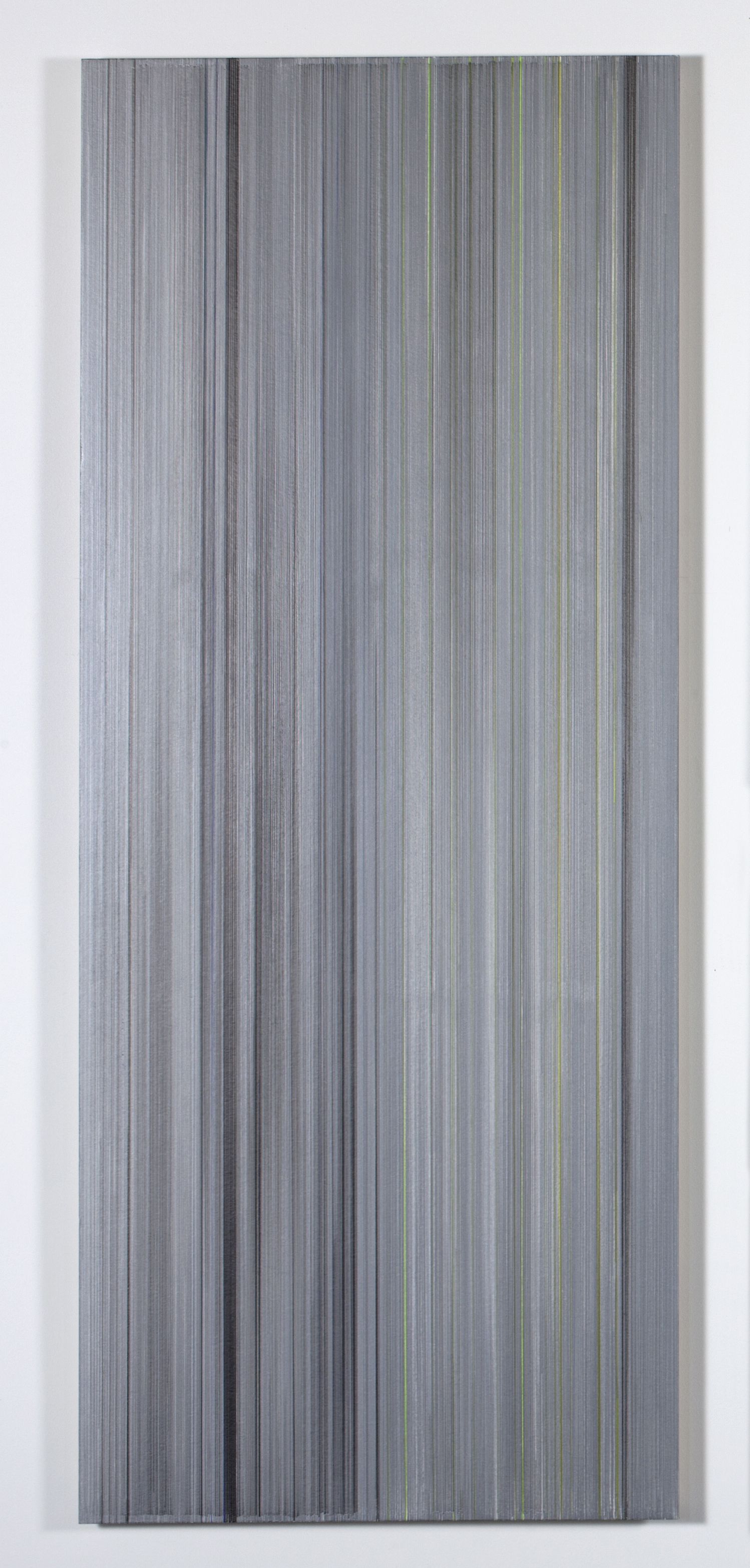    I text you about the moon   2016 graphite and colored pencil on mat board 50 x 24 inches 