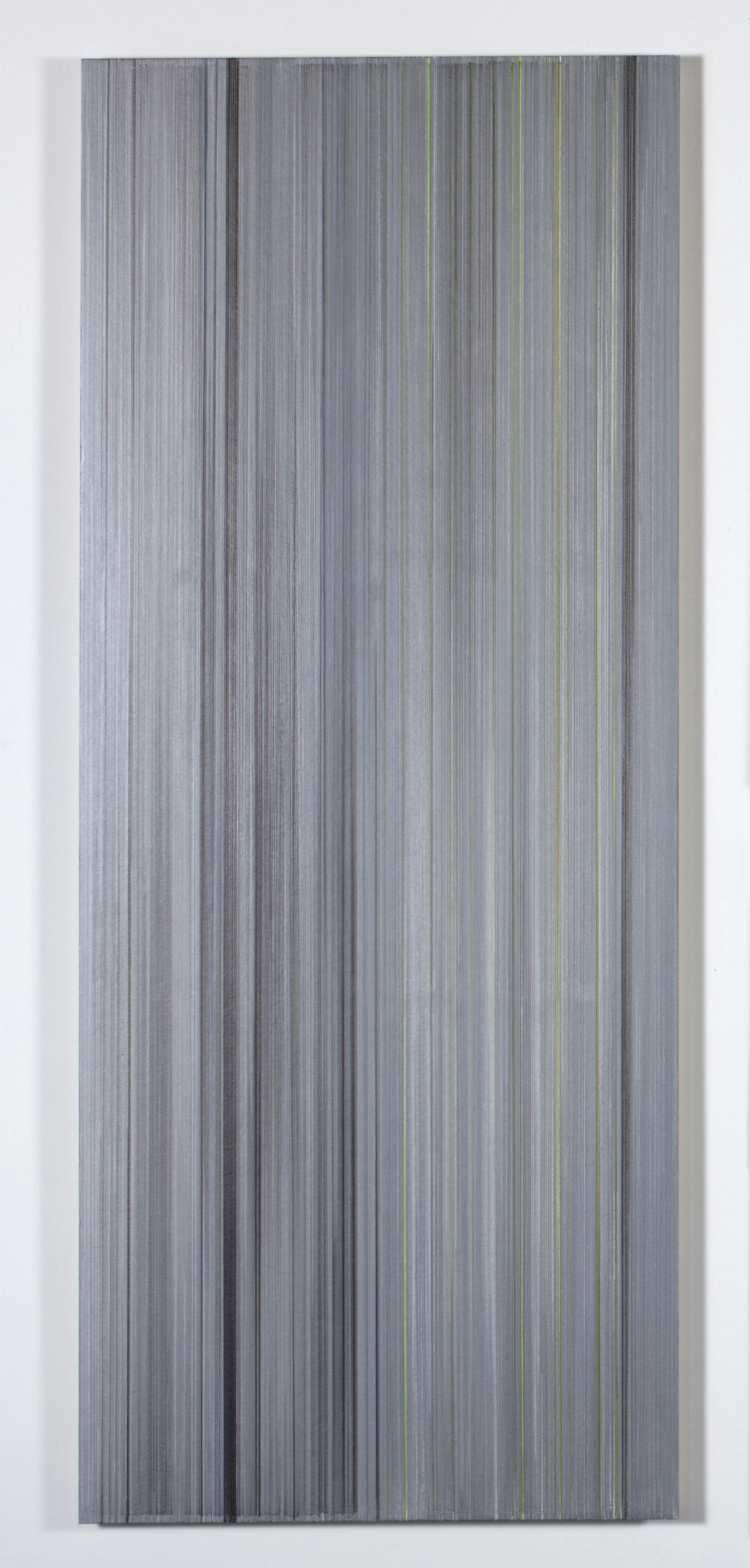 I text you about the moon 2016 graphite & colored pencil on mat board 24 by 50 inches