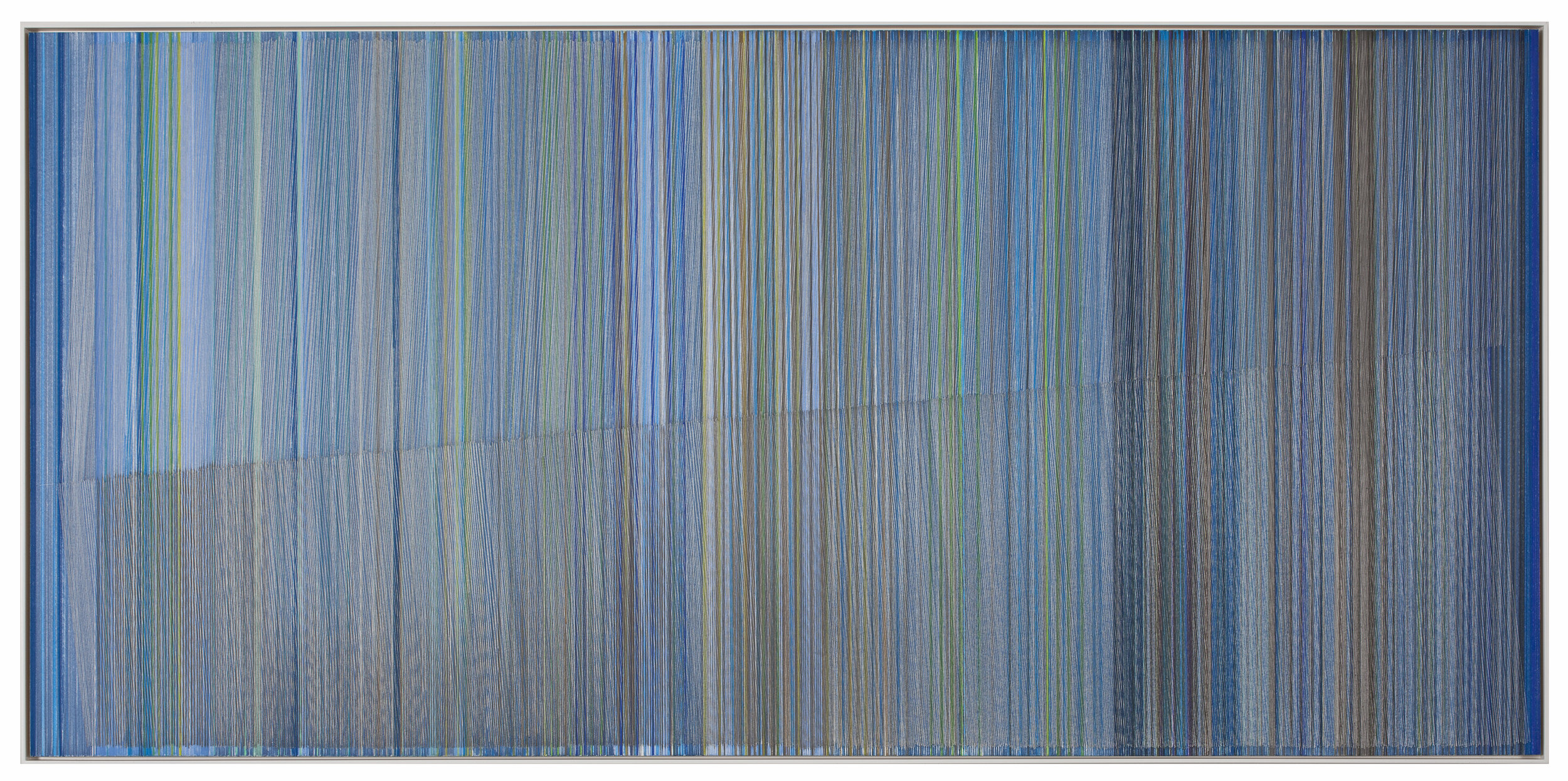    interminable present   2016 graphite and colored pencil on mat board 24 x 40 inches 