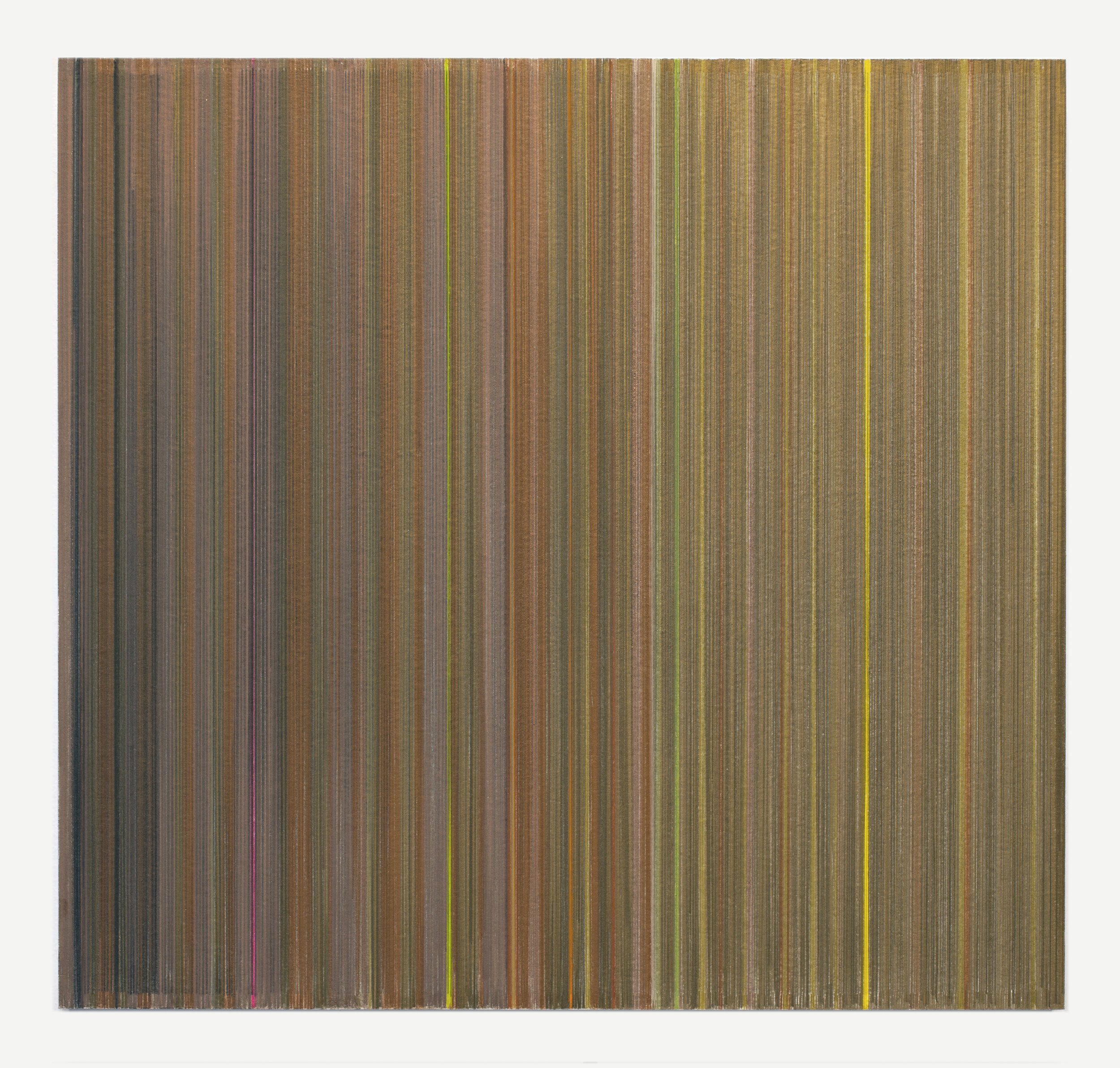    looking down   2017 graphite and colored pencil on mat board 19 x 18 inches title from poem by Alice Oswald  Looking Down  from  Falling Awake , 2016, W.W. Norton &amp; Company   