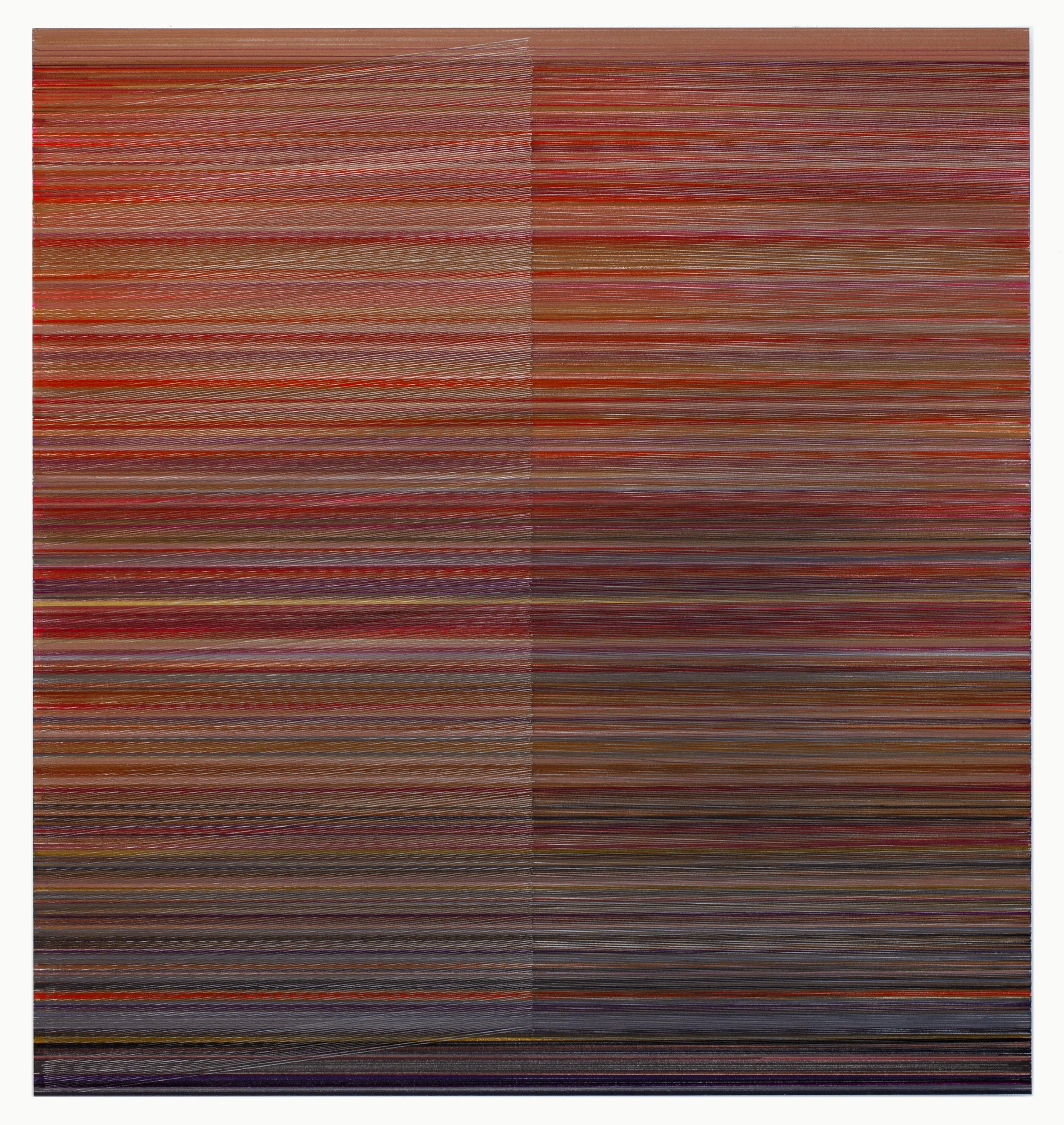 then the measure 08 2018 graphite and colored pencil on cotton mat board 30 by 28 inches