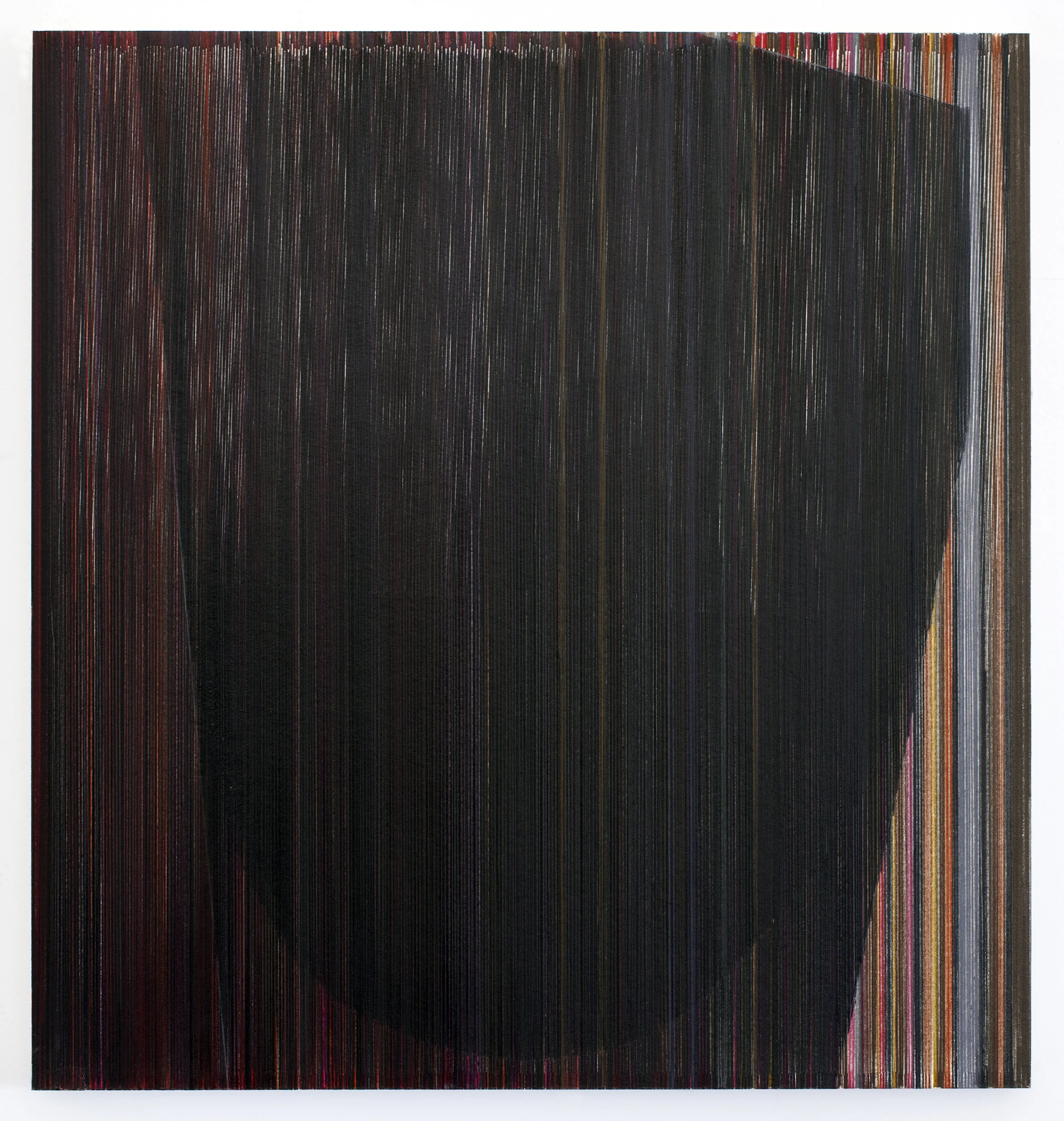 soon gone 2018 graphite and colored pencil on mat board 19 by 18 inches