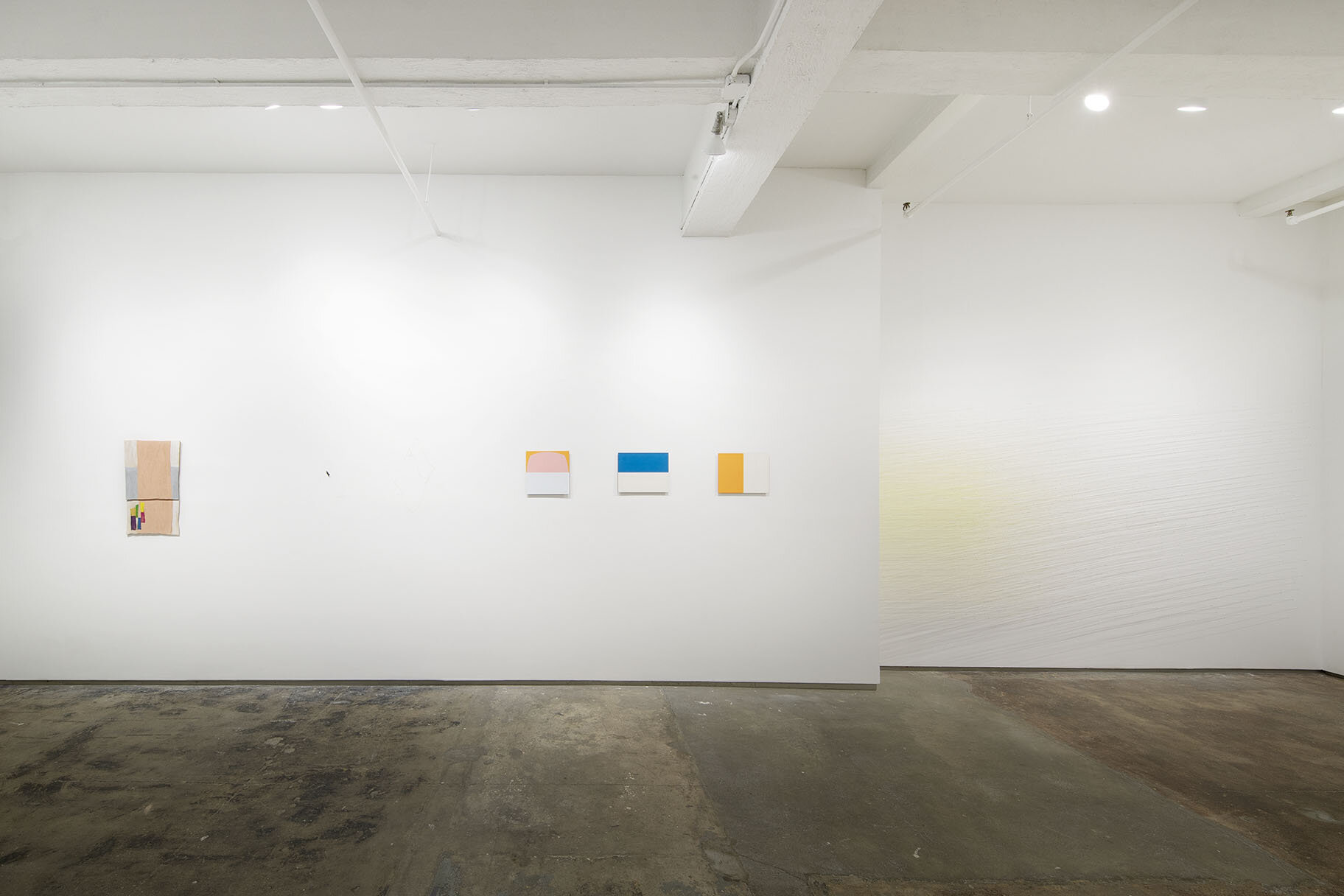   installation view   also pictured: work by Richard Tuttle and Beto De Volder 