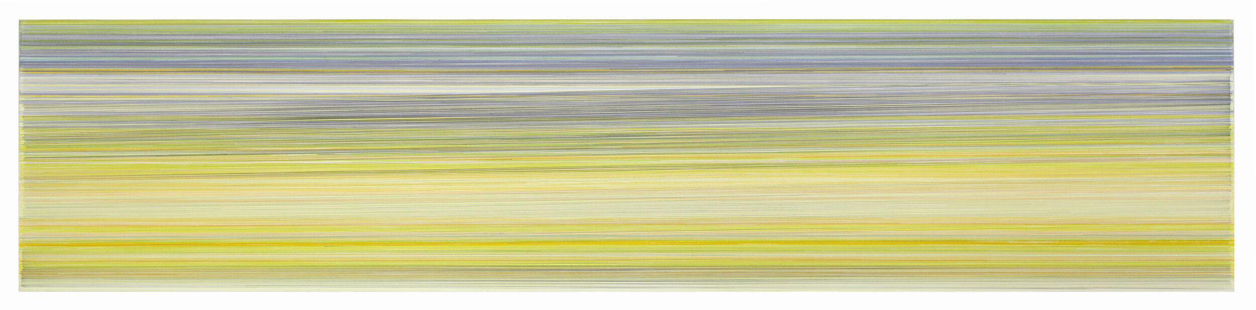    level light   2018 graphite and colored pencil on mat board 20 x 90 inches private collection, Kansas City, Missouri 