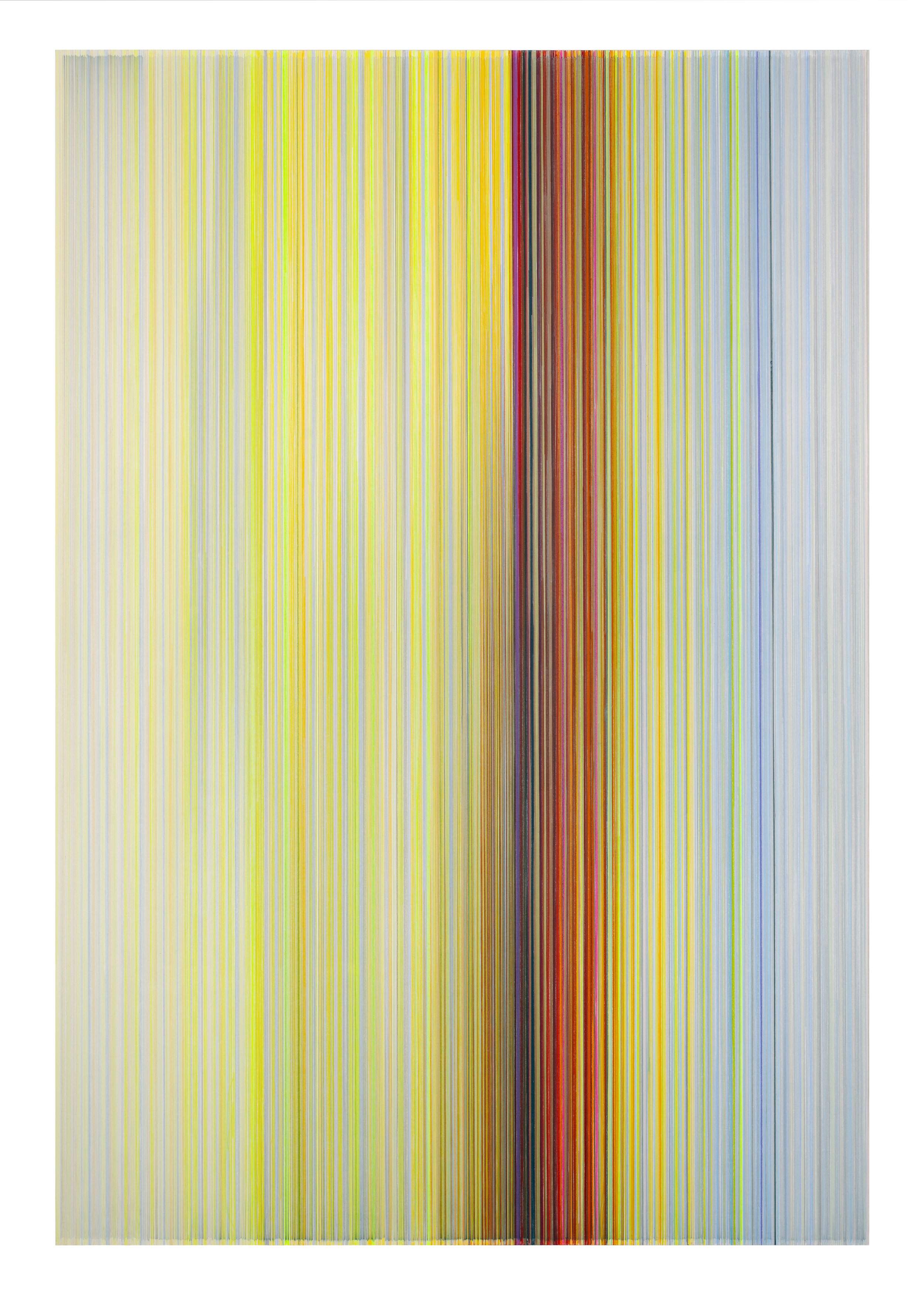    burn   2022 graphite and colored pencil on mat board 62 x 43 inches 