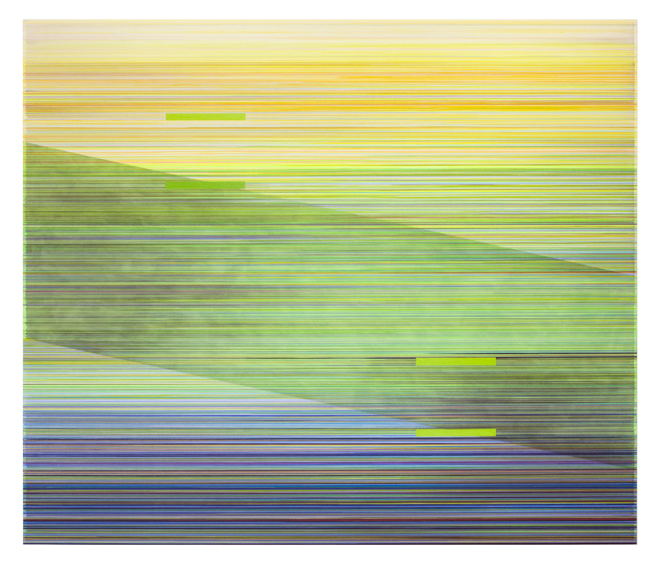 seen 2025 graphite and colored pencil on mat board 60 × 70 inches