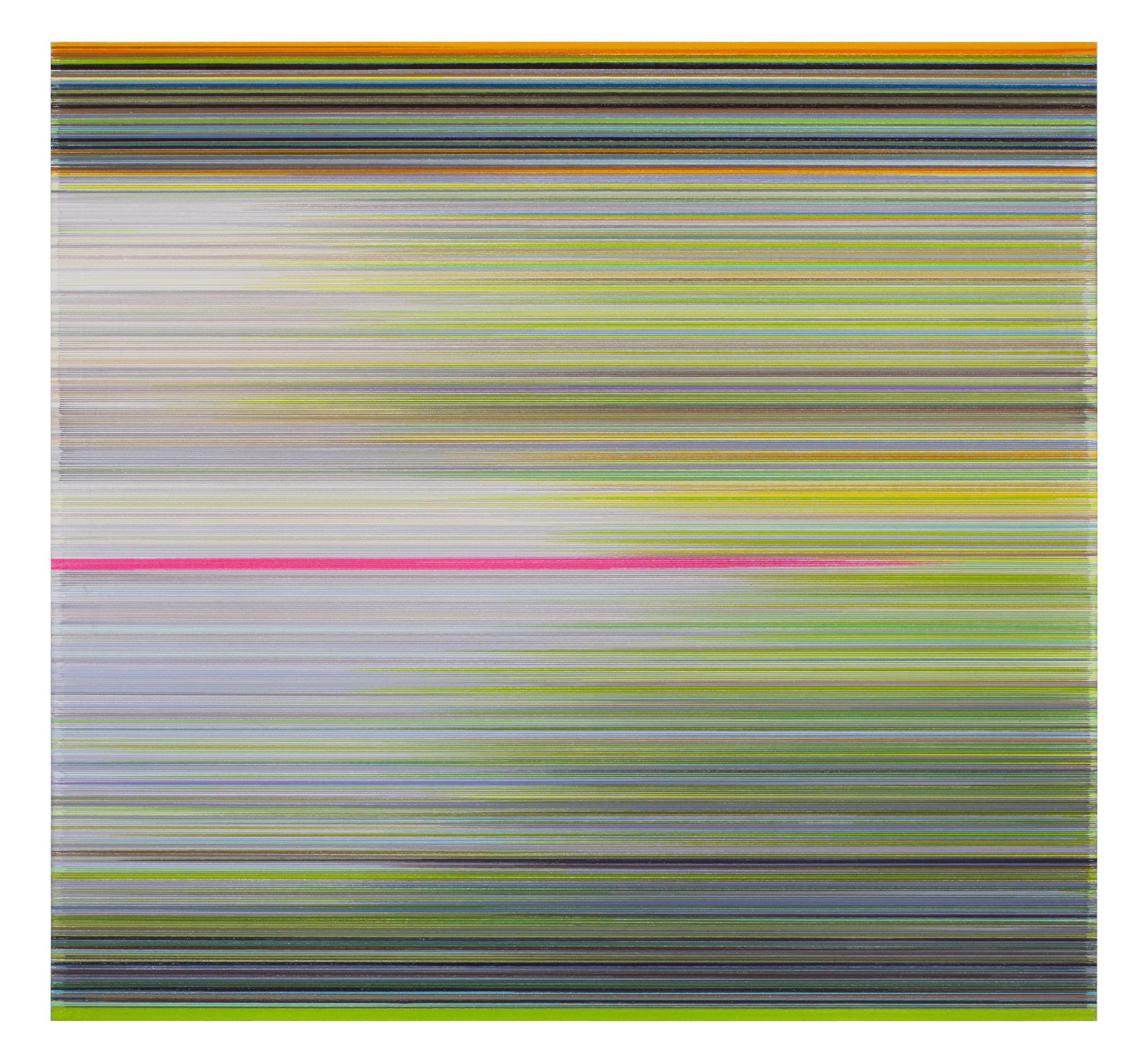 zip 2025 graphite and colored pencil on mat board 28 × 30 inches