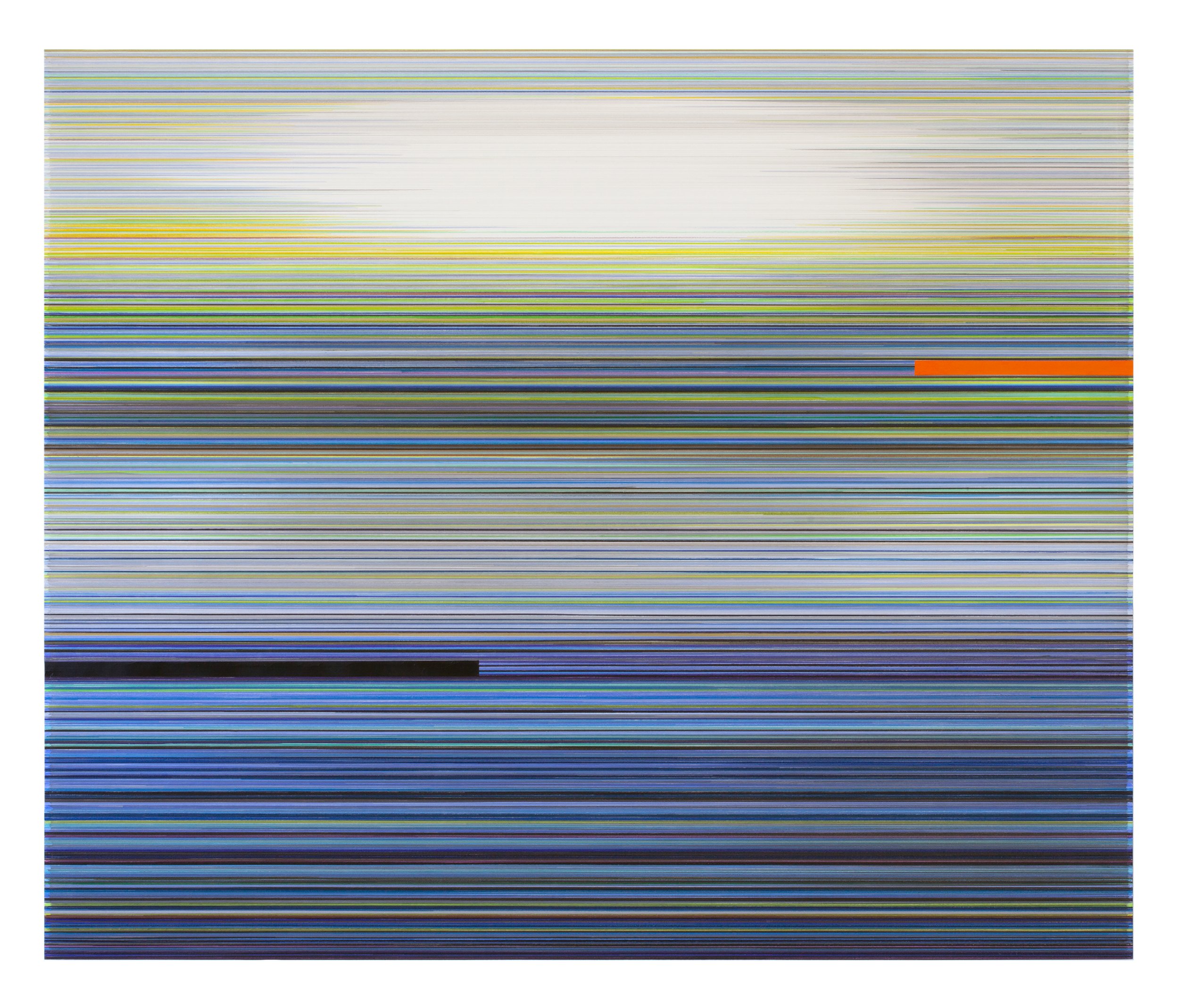 unveil 2025 graphite, acrylic and colored pencil on mat board 50 × 60 inches