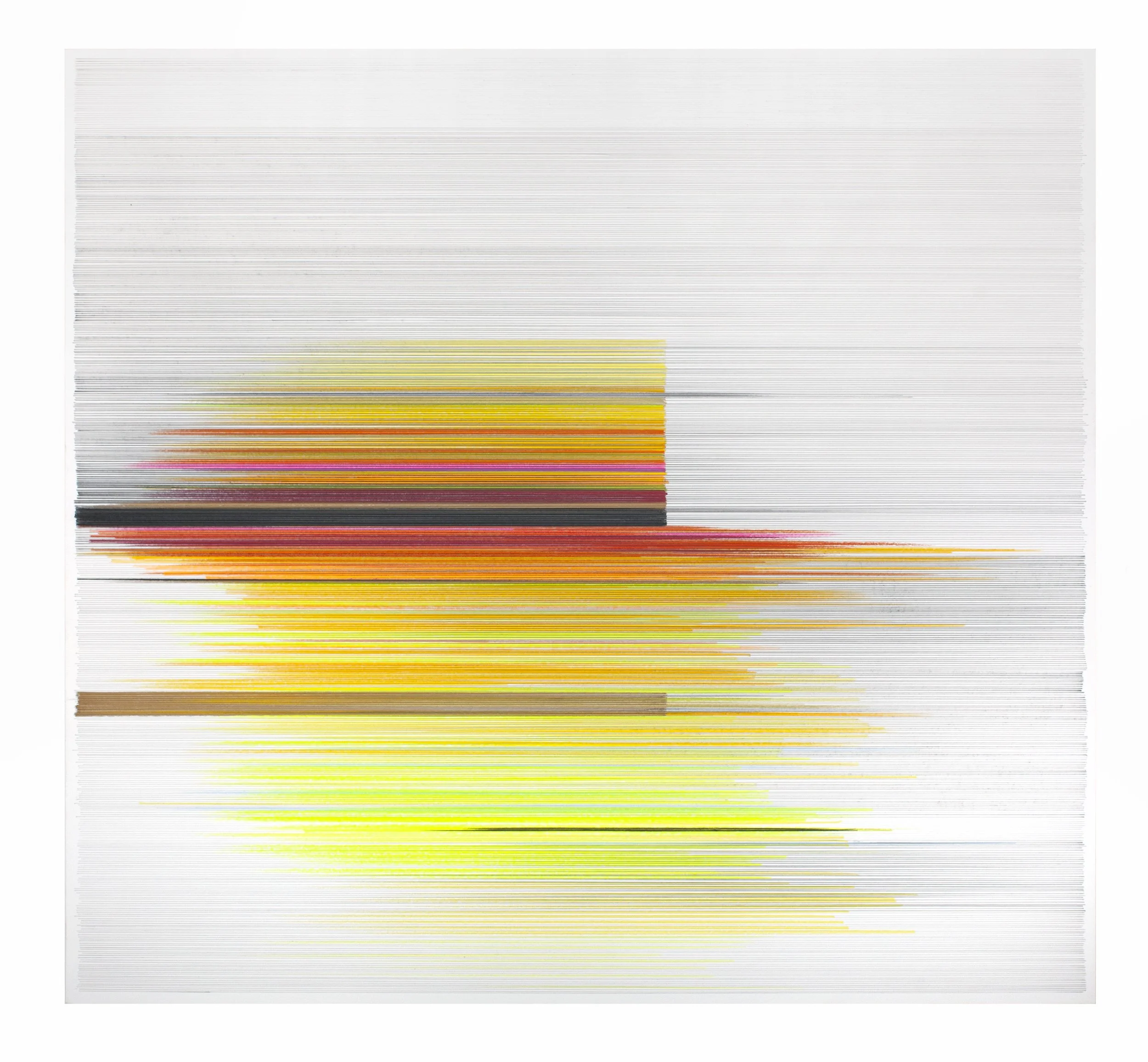 rising temperatures 06 2022 graphite and colored pencil on mat board 26 × 24 inches