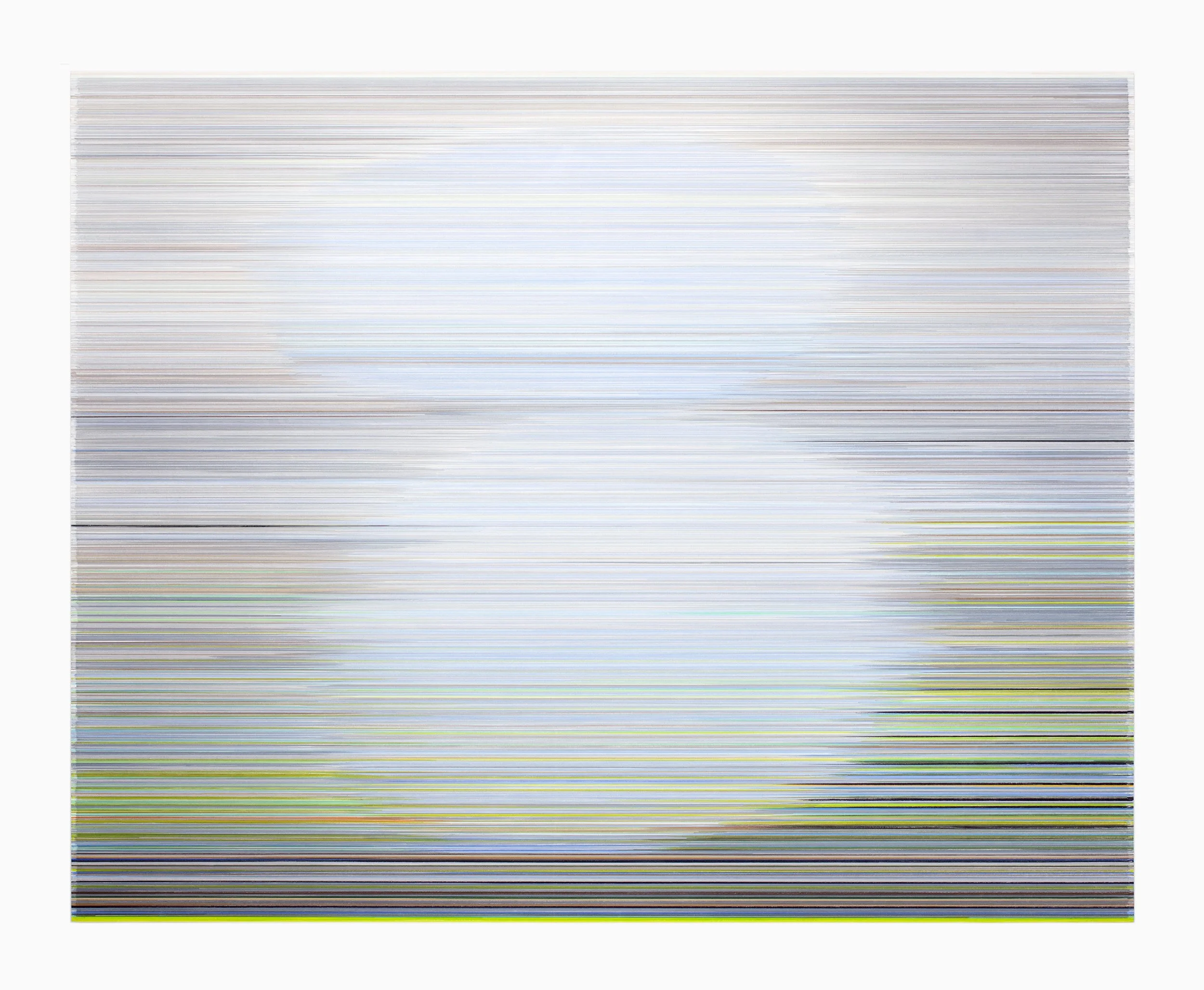    blue hour   2025 graphite and colored pencil on mat board 40 × 50 inches photography by the artist 