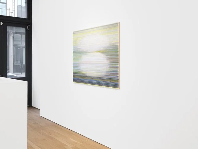    first light   (gallery view) 2025 graphite and colored pencil on mat board 40 × 50 inches 