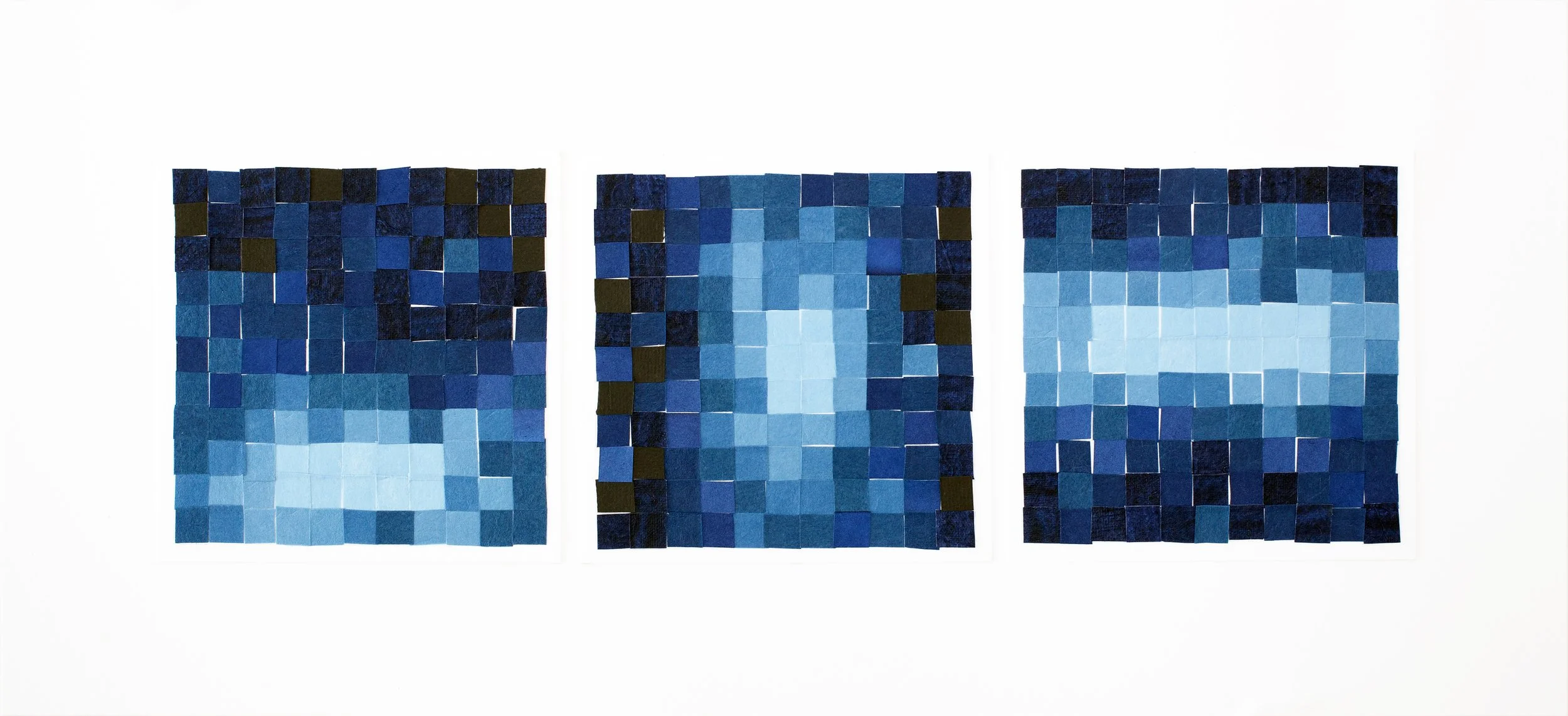    shifting thoughts 07   2026 dyed paper collage 10.5 × 23 inches 