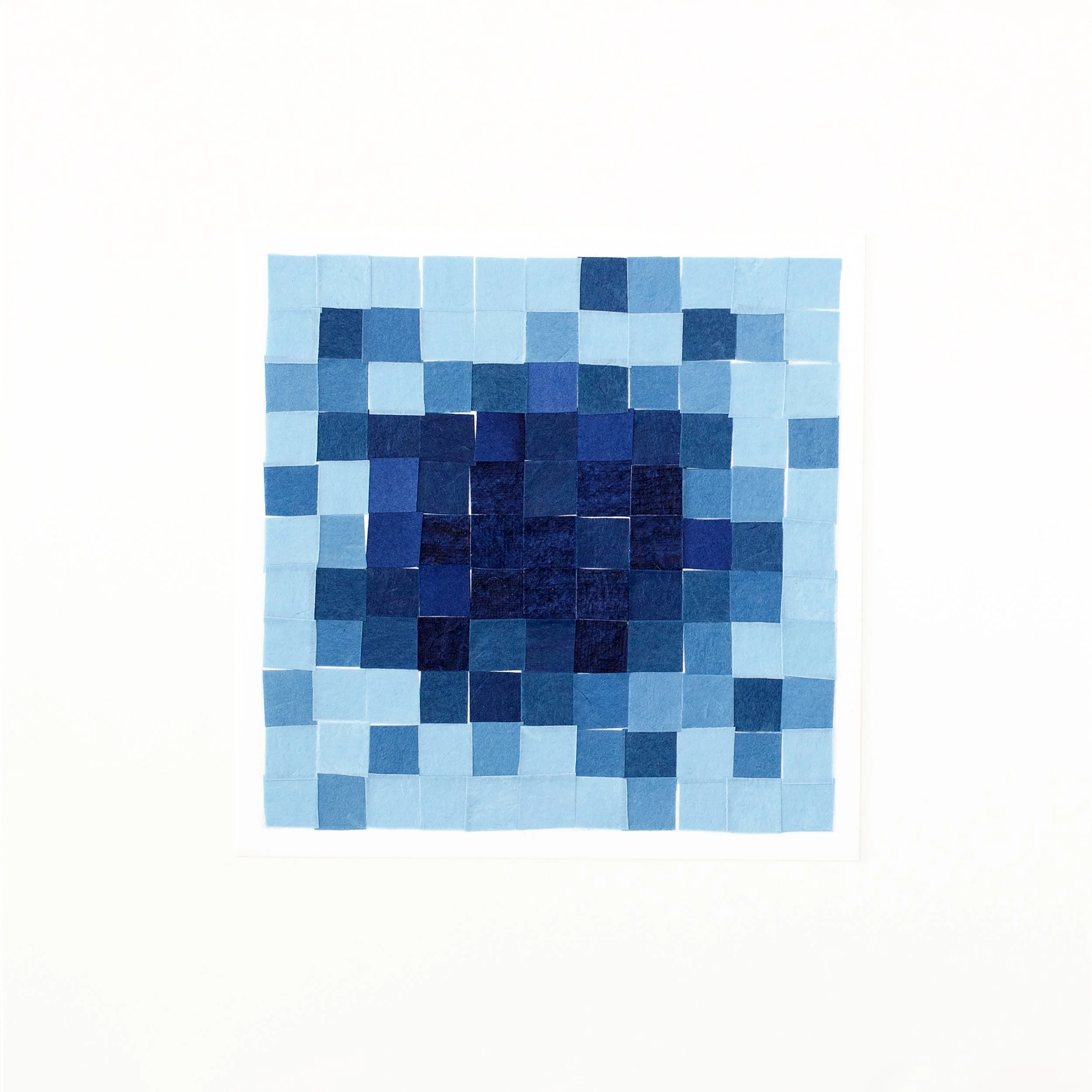    shifting thoughts 13   2026 dyed paper collage 10.5 × 23 inches 